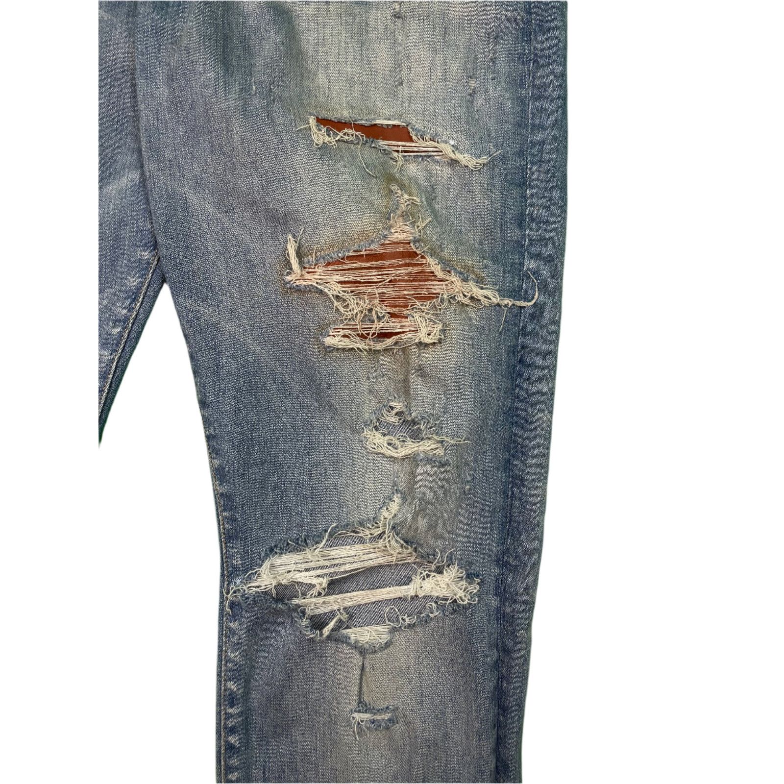 Amiri Amiri Clay Side Logo Light Wash Blue Jeans Size US 40 / EU 56 - 4 Thumbnail