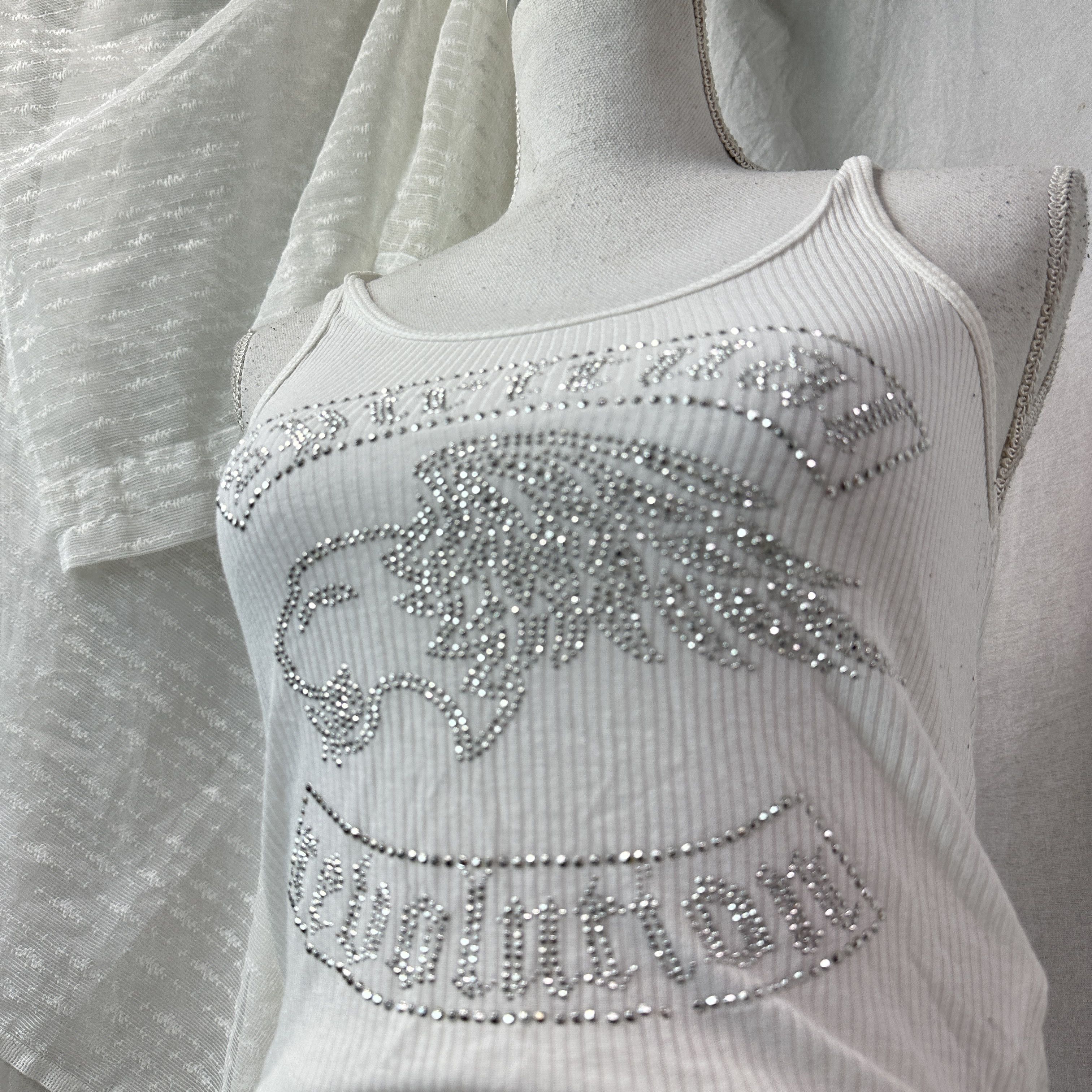 Faith Connexion Vintage Streetwear Faith Connexion Rhinestones Tanktop 00s Size M / US 6-8 / IT 42-44 - 7 Thumbnail
