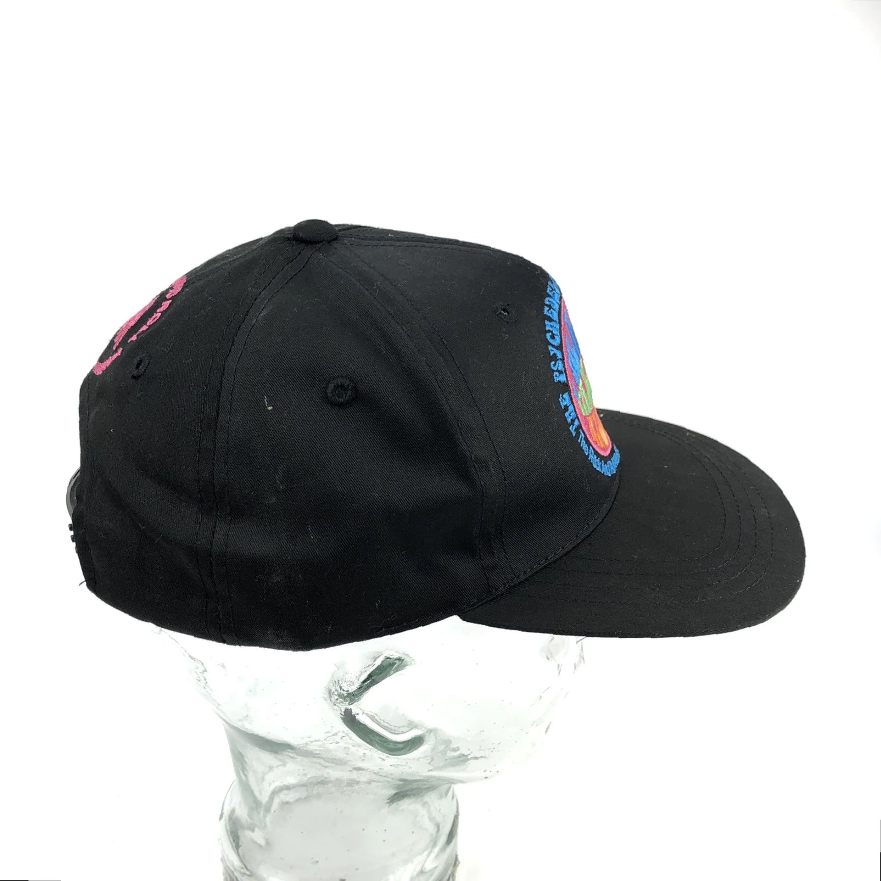 Vintage VINTAGE Creative Design Hat Cap Baseball Cap Adjustable Black 80s 90s Rock Hip Hop Retro USA Logo Mens Cap Snap Back Size ONE SIZE - 4 Thumbnail