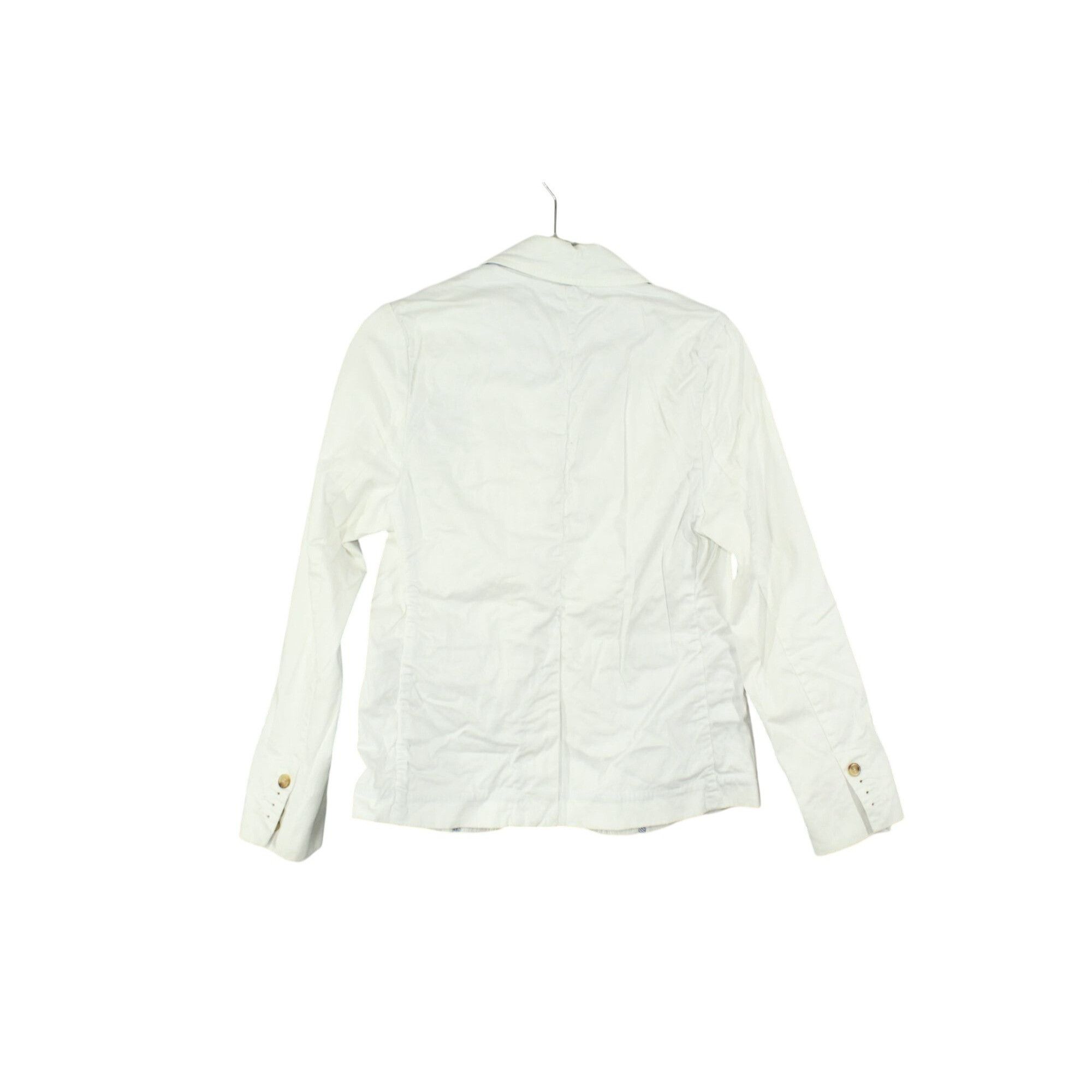 L.L. Bean LL Bean Women’s White Blazer Jacket Cotton Stretch Tailored Size XS / US 0-2 / IT 36-38 - 3 Thumbnail