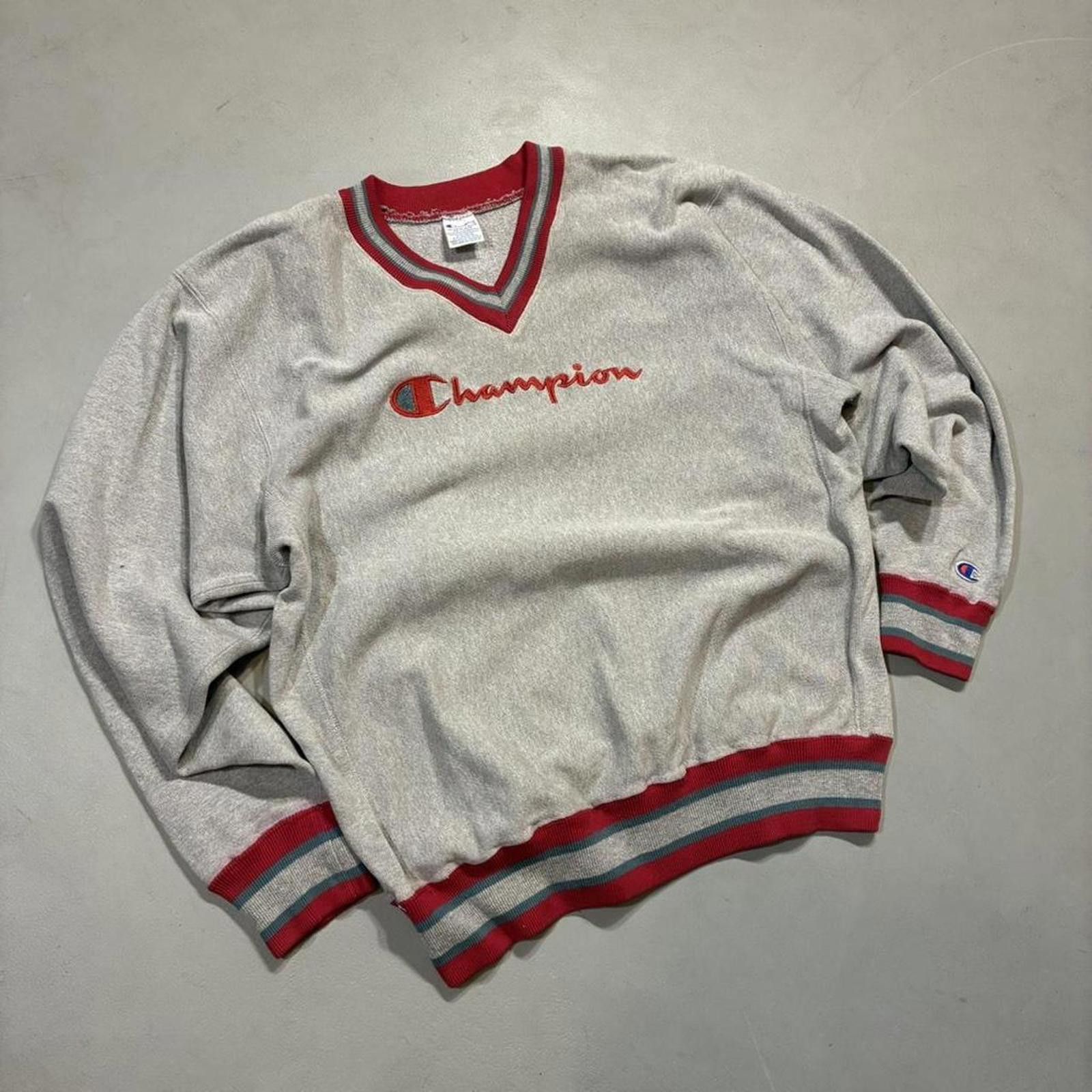 Champion Vintage 90s Mens Champion Reverse-Weave Ringer Sweatshirt Size US XL / EU 56 / 4 - 1 Thumbnail