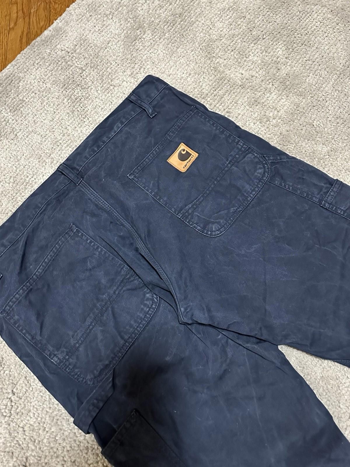 Carhartt Vintage Carhartt Navy Pants Lincoln single knee pant 36/32 Size US 36 / EU 52 - 5 Thumbnail