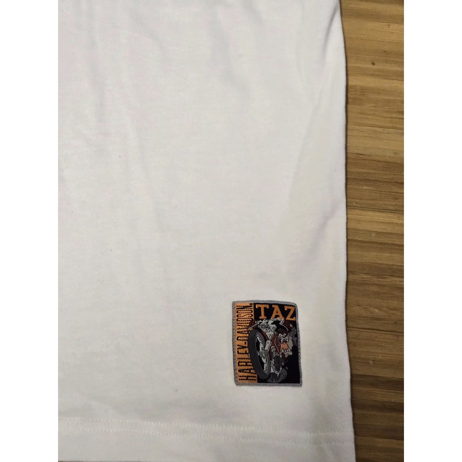 Vintage Looney Tunes Harley-Davidson Shirt Mens 2XL White Black Raglan Taz Bugs Tee Size US XXL / EU 58 / 5 - 2 Thumbnail