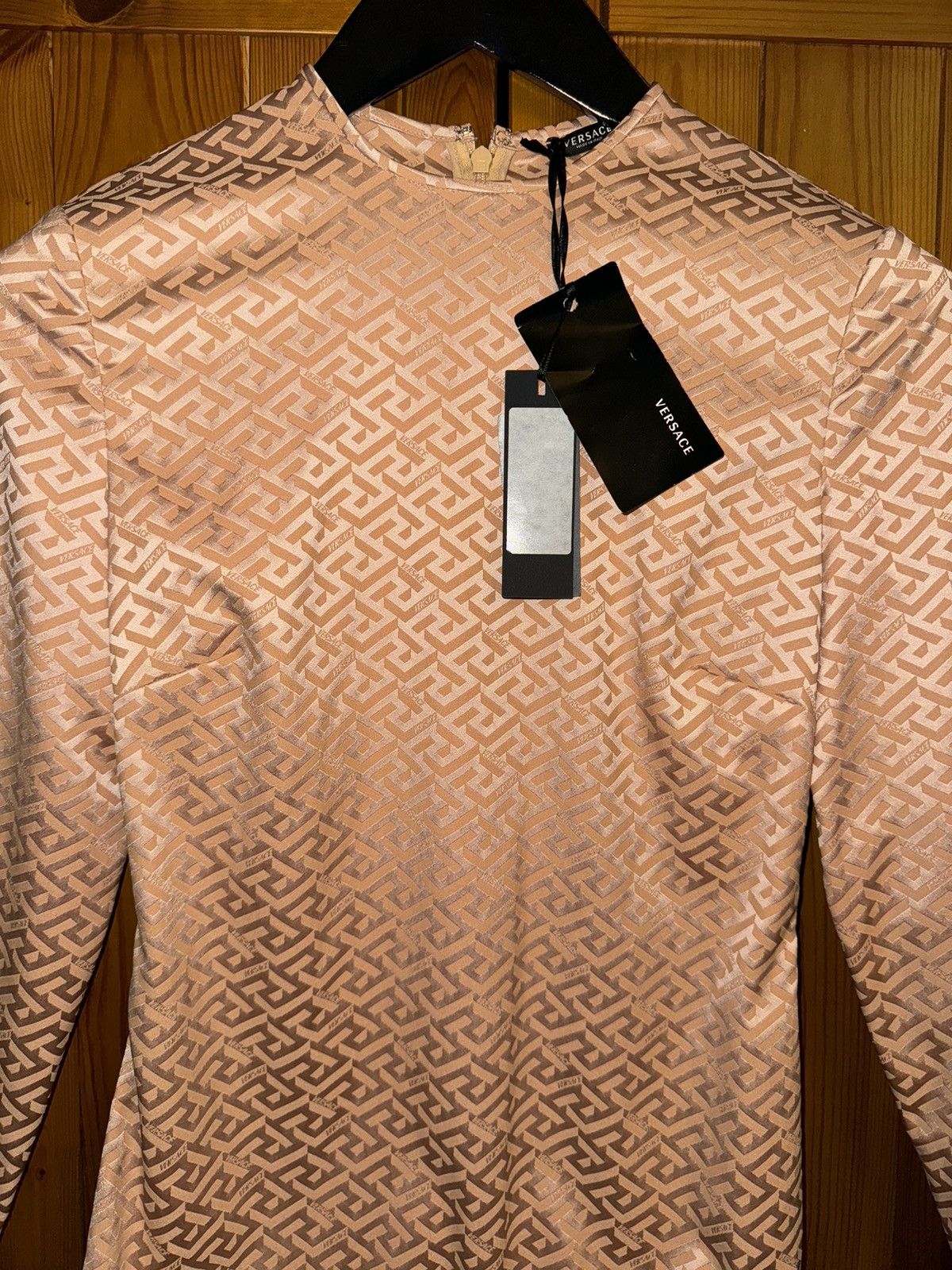 Versace Versace La Greca camel monogram bodysuit, size S Size S / US 4 / IT 40 - 4 Thumbnail