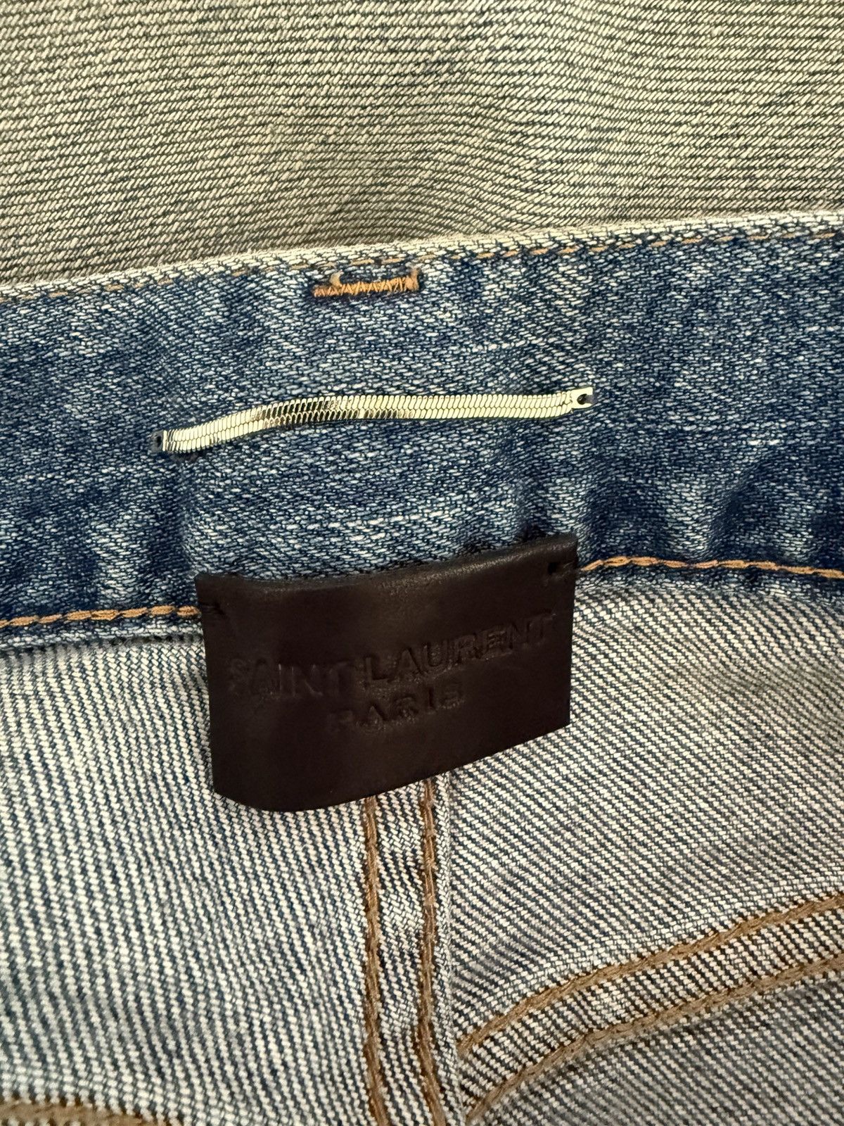 Saint Laurent Paris SS20 Saint Laurent D02 Skinny-Fit Ripped Santa Monica Denim Size US 27 - 5 Thumbnail