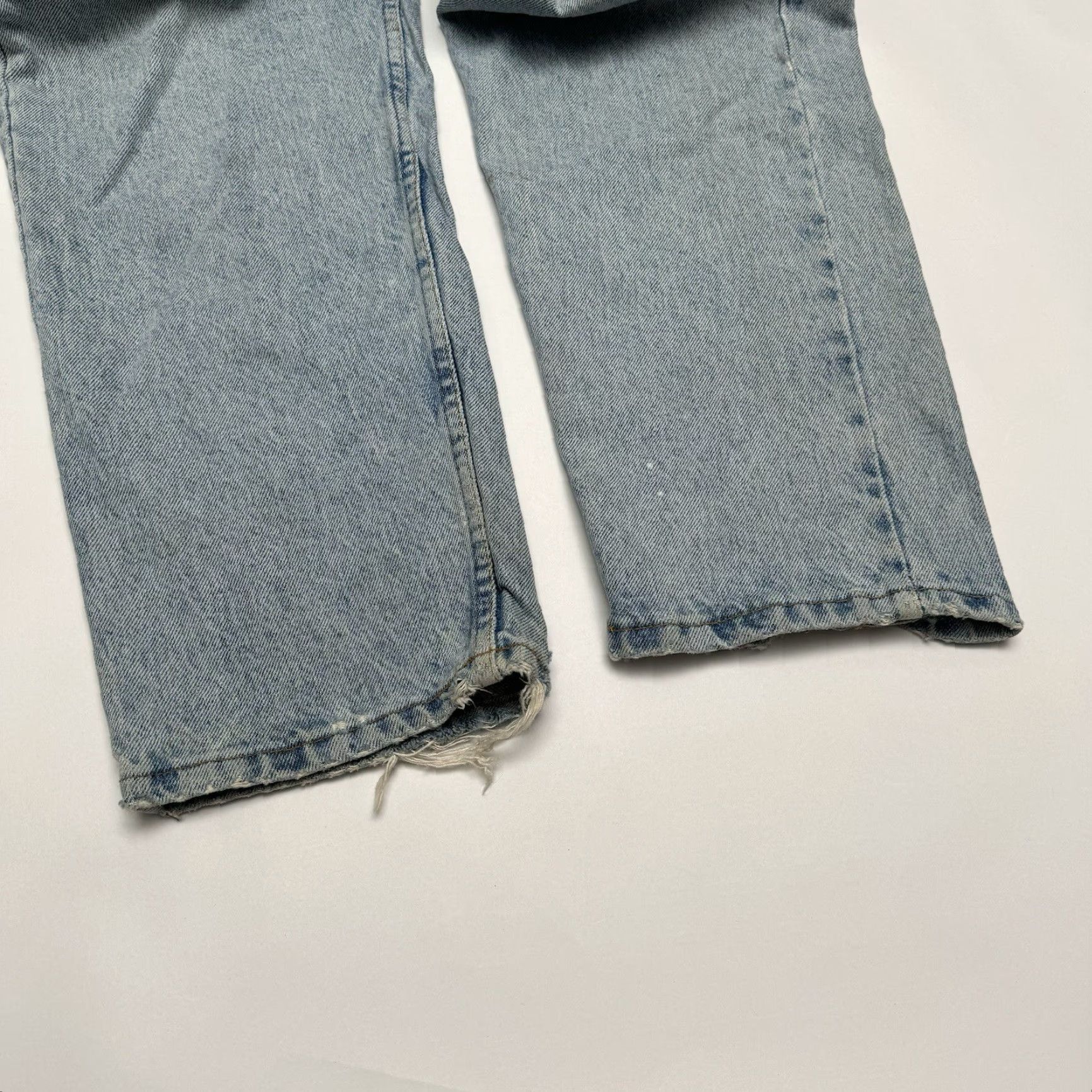 Gap VINTAGE GAP Denim Jeans 90s Distressed Loose Fit Wide-Leg Men 35x30 Blue USA Week 1990s Mens Size US 35 - 2 Thumbnail