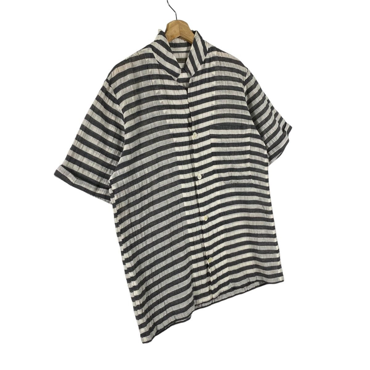 Y's × Yohji Yamamoto Vintage Y's Yohji Yamamoto Beige Striped Shirt Button Size M / US 6-8 / IT 42-44 - 2 Thumbnail