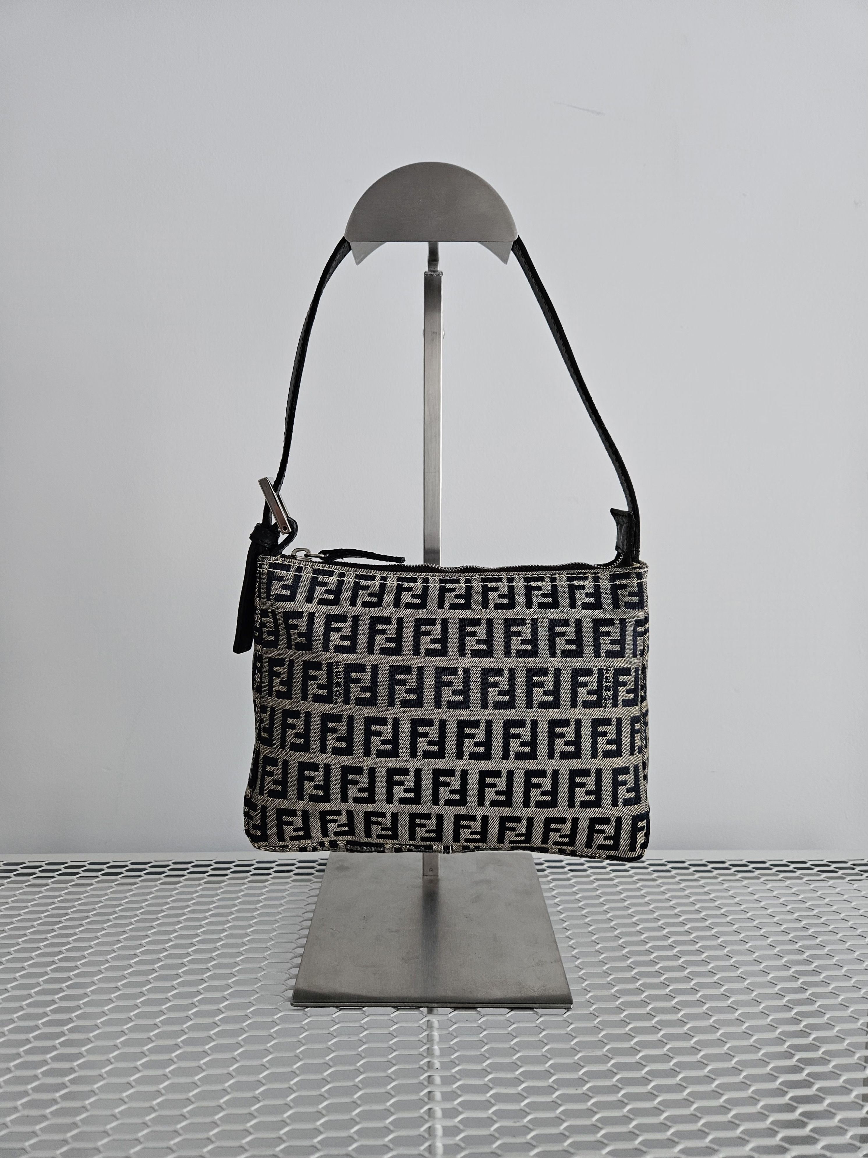Fendi Fendi zucchino ff monogram canvas mini bag pochette Size ONE SIZE - 2 Thumbnail