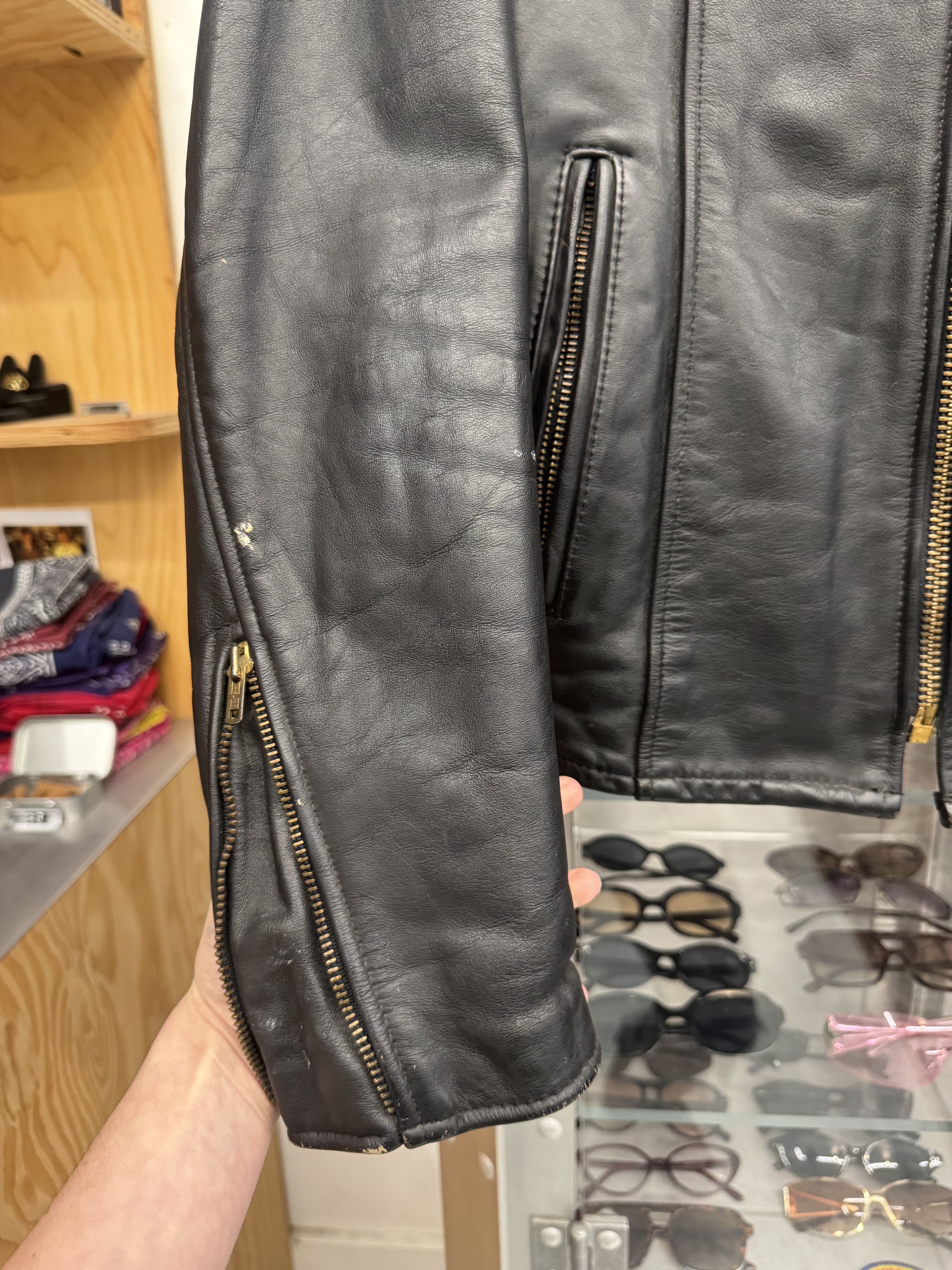 Other Vintage Leather Moto Jacket Size US S / EU 44-46 / 1 - 2 Thumbnail