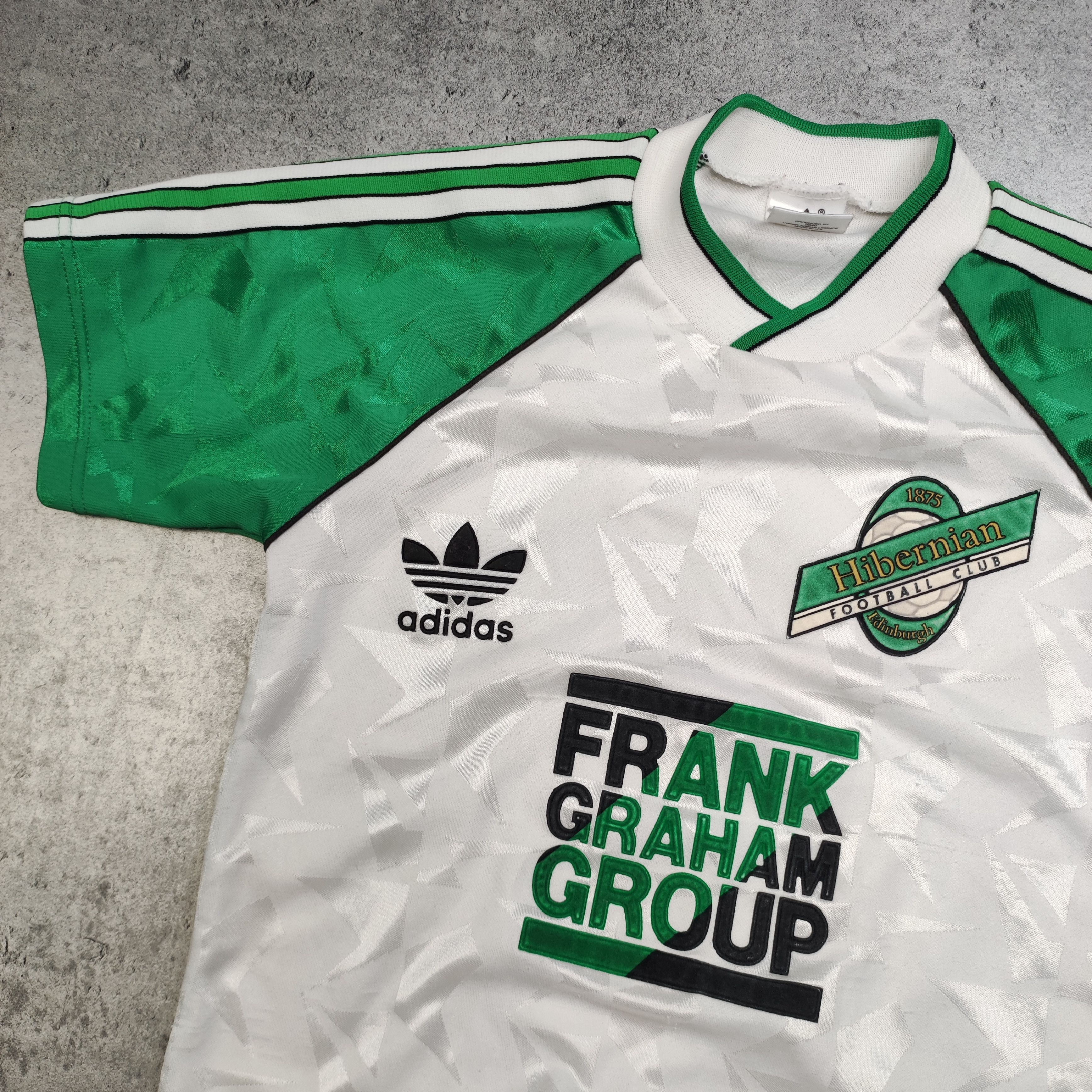 Vintage Vintage RARE 90s Adidas x Footballl Hibernian FC Kids Jersey Size US XXS / EU 40 - 3 Thumbnail