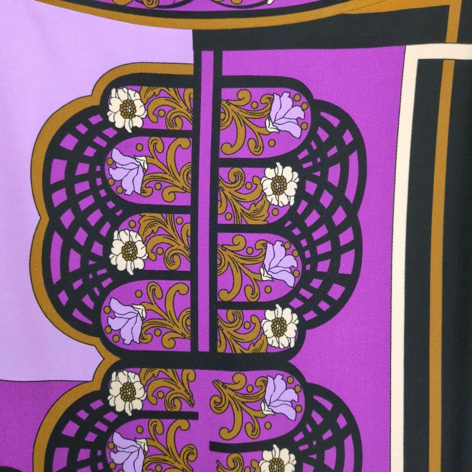Donna Morgan Jin by Donna Morgan Purple Asian Motif A-Line Dress Sz 10 Size L / US 10 / IT 46 - 8 Thumbnail