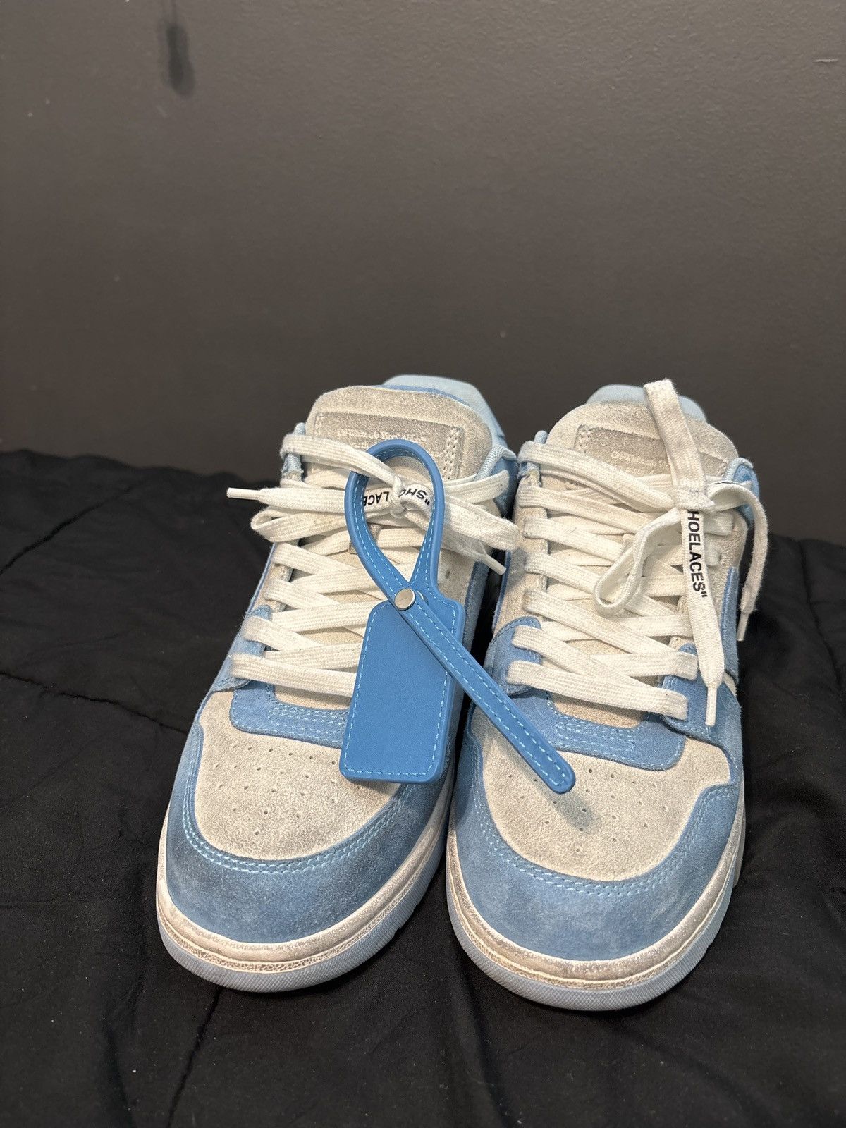 Off-White Off White "Out of Office" Vintage Suede White Light Blue Size US 8 / EU 41 - 6 Thumbnail