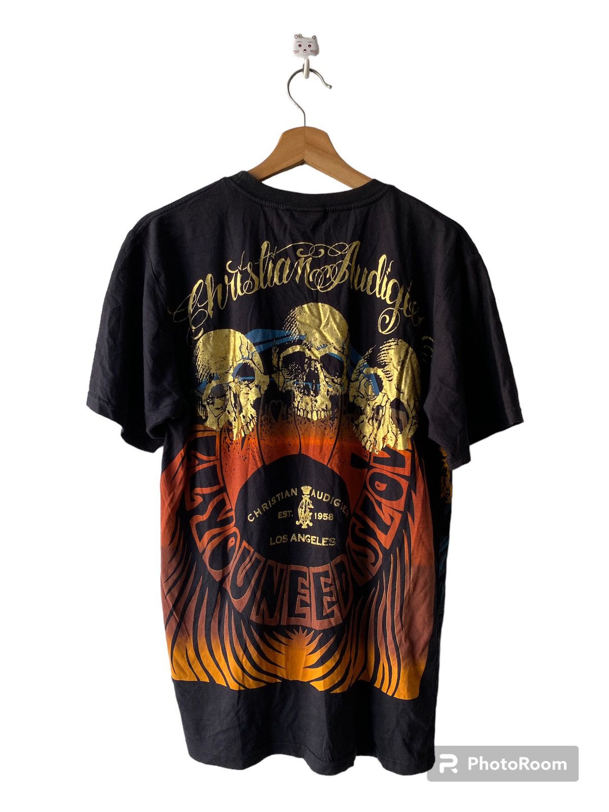 Christian Audigier × Ed Hardy Christian Audigier Fullprint Design Chain Skull Tee Size US M / EU 48-50 / 2 - 2 Thumbnail