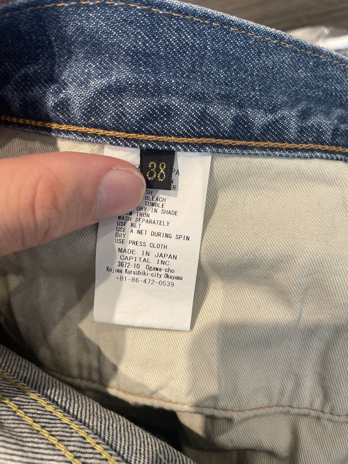 Kapital Kapital Bones Denim Jean Shorts Indigo 38 Size US 38 / EU 54 - 4 Thumbnail
