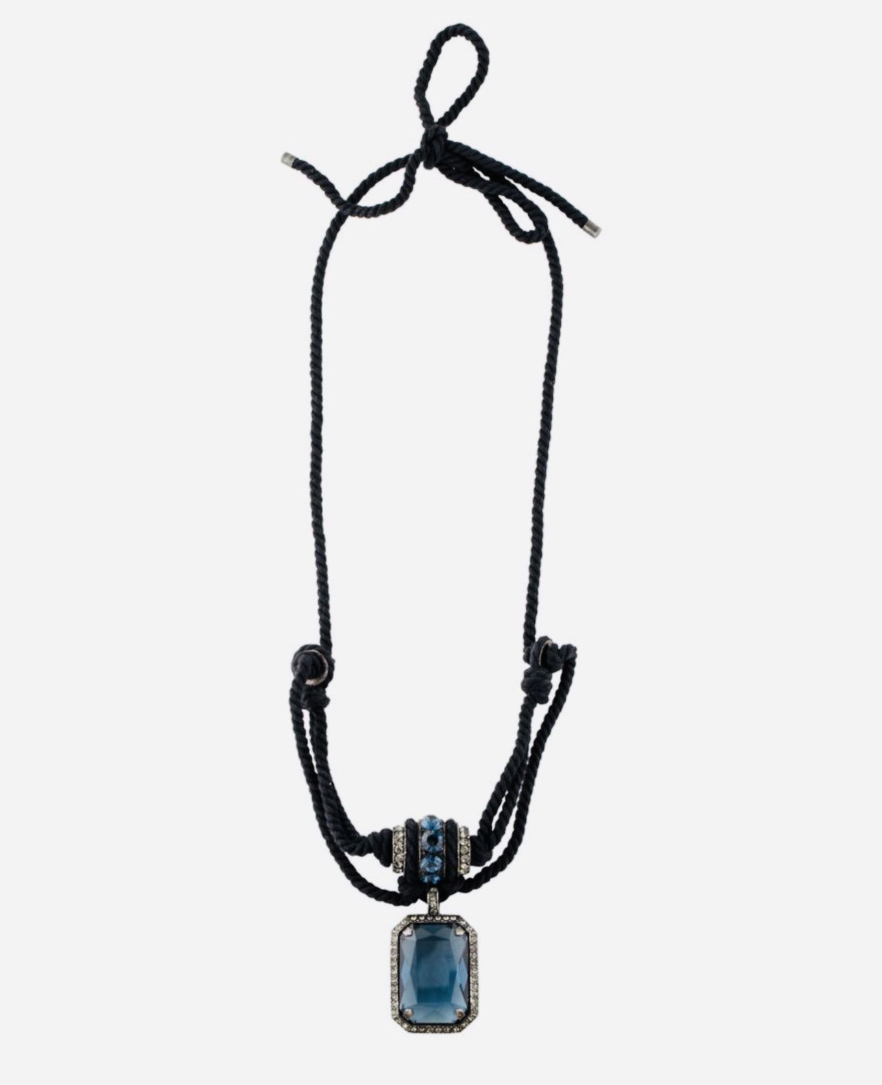Lanvin Lanvin blue crystal pendant statement necklace Size ONE SIZE - 3 Thumbnail
