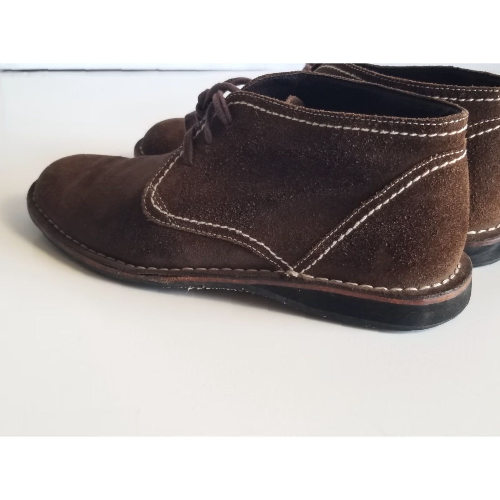 John Varvatos John Varvatos Chukka Boots Brown Suede Leather Men's Lace Up Size 10 Leather Upper Rubber Outsole Leather Lining Lace Up Boots Mens Brown Chukka Shoes Size US 10 / EU 43 - 4 Thumbnail