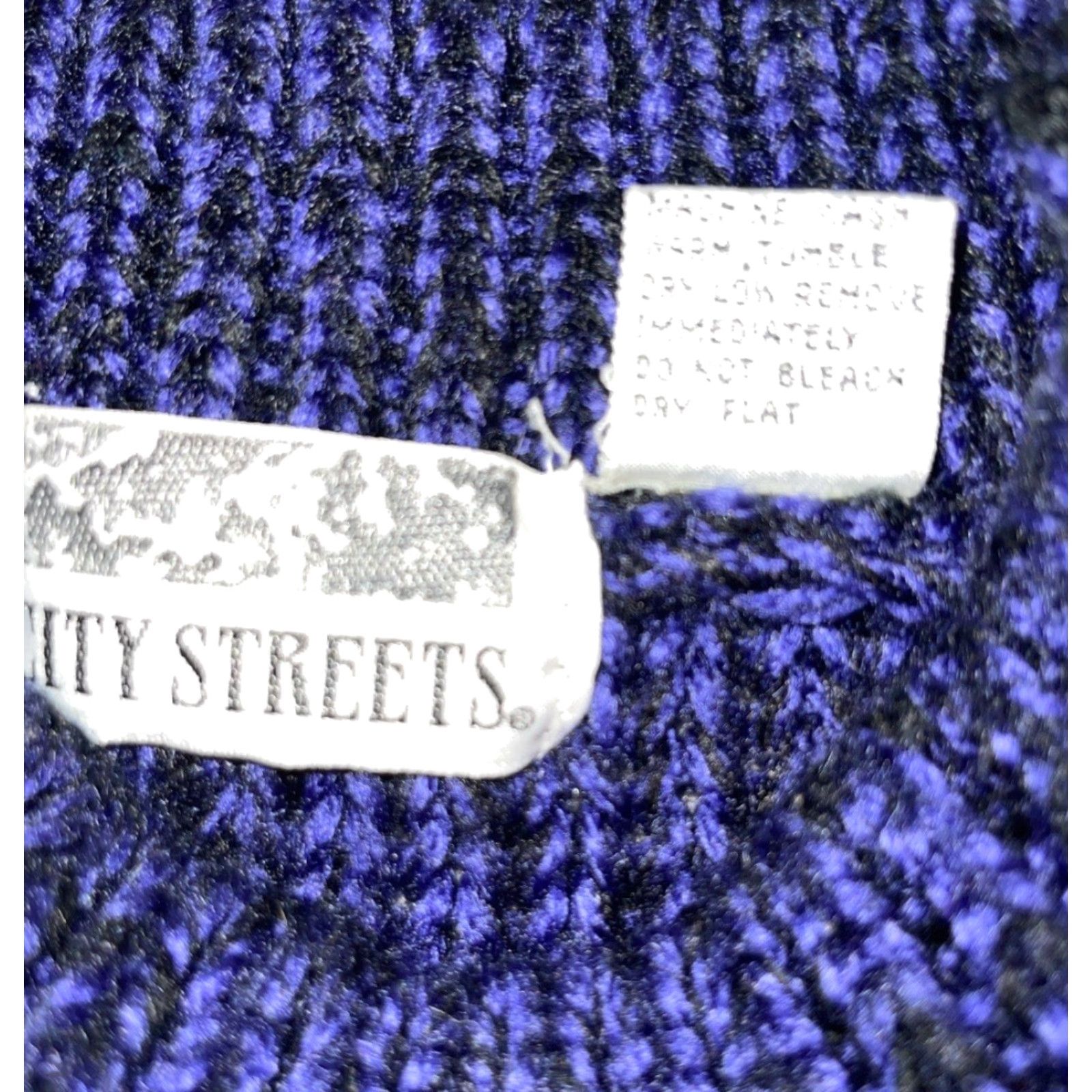 Etro VINTAGE City Streets Sweater Shirt Unisex XL Black Purple Teal 1990s Retro Knit Acrylic Size US XL / EU 56 / 4 - 3 Thumbnail
