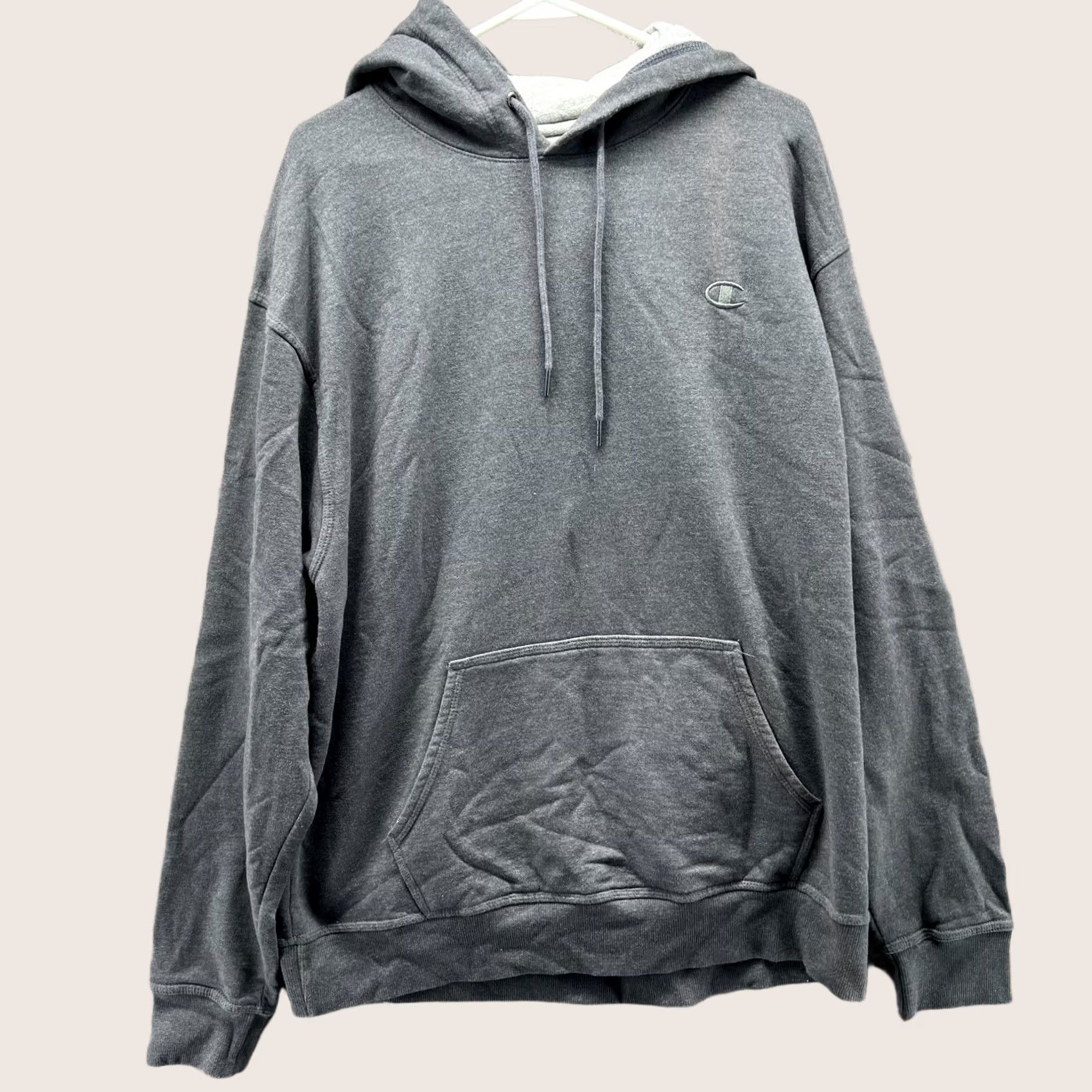 Champion VINTAGE Champion Hoodie Mens XL Gray Fleece Pullover Logo C Style Pullover All Seasons Power Blend C Logo Size US XL / EU 56 / 4 - 1 Thumbnail