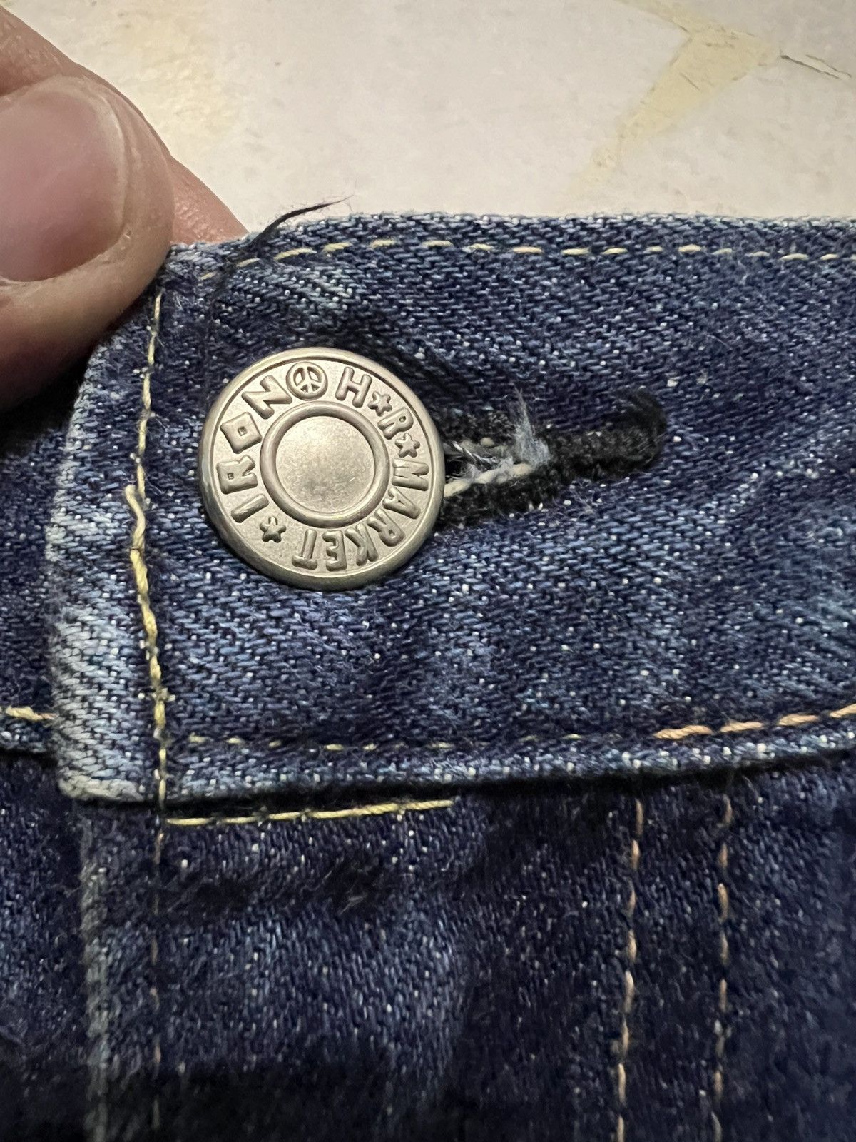 Japanese Brand 80’s H.R Market Blue Blue Japan Selvedge Jean Size US 31 - 10 Thumbnail