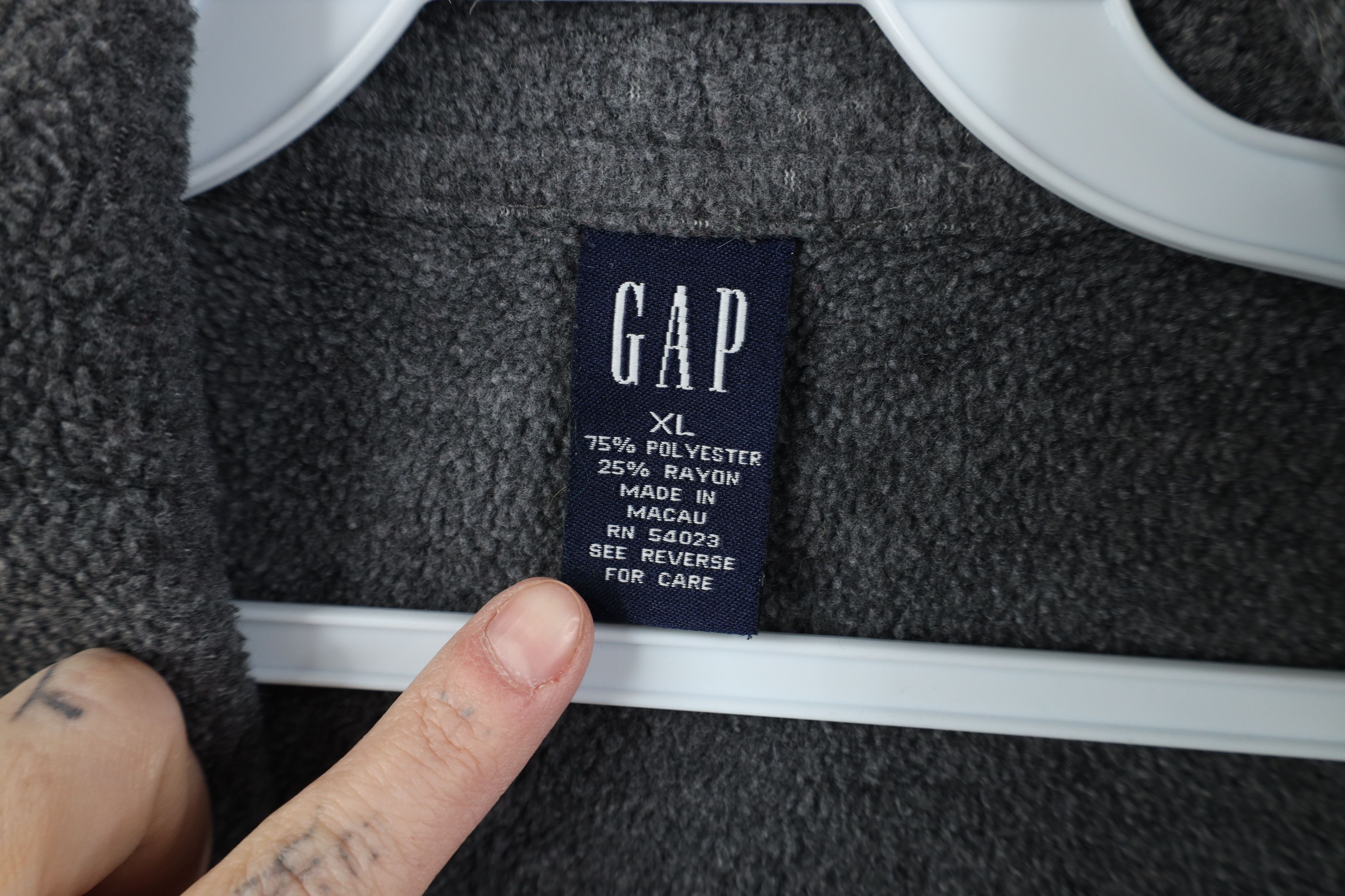 Gap Vintage 90s Y2K Gap Fleece Zip Shirt Jacket Jac Shirt Size XL / US 12-14 / IT 48-50 - 4 Thumbnail