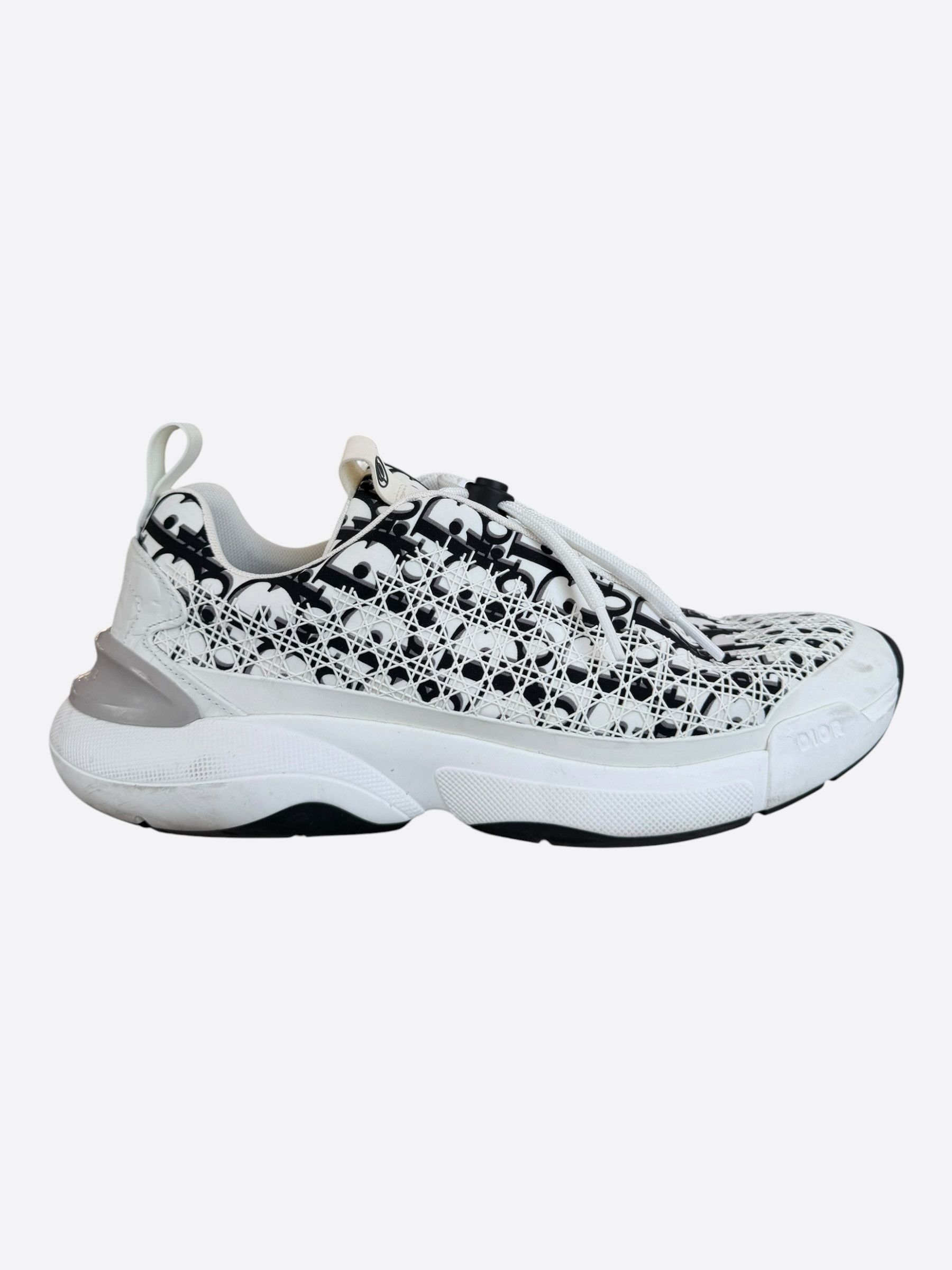 Dior Dior White & Black Oblique B24 Sneakers Size US 10 / EU 43 - 1 Thumbnail
