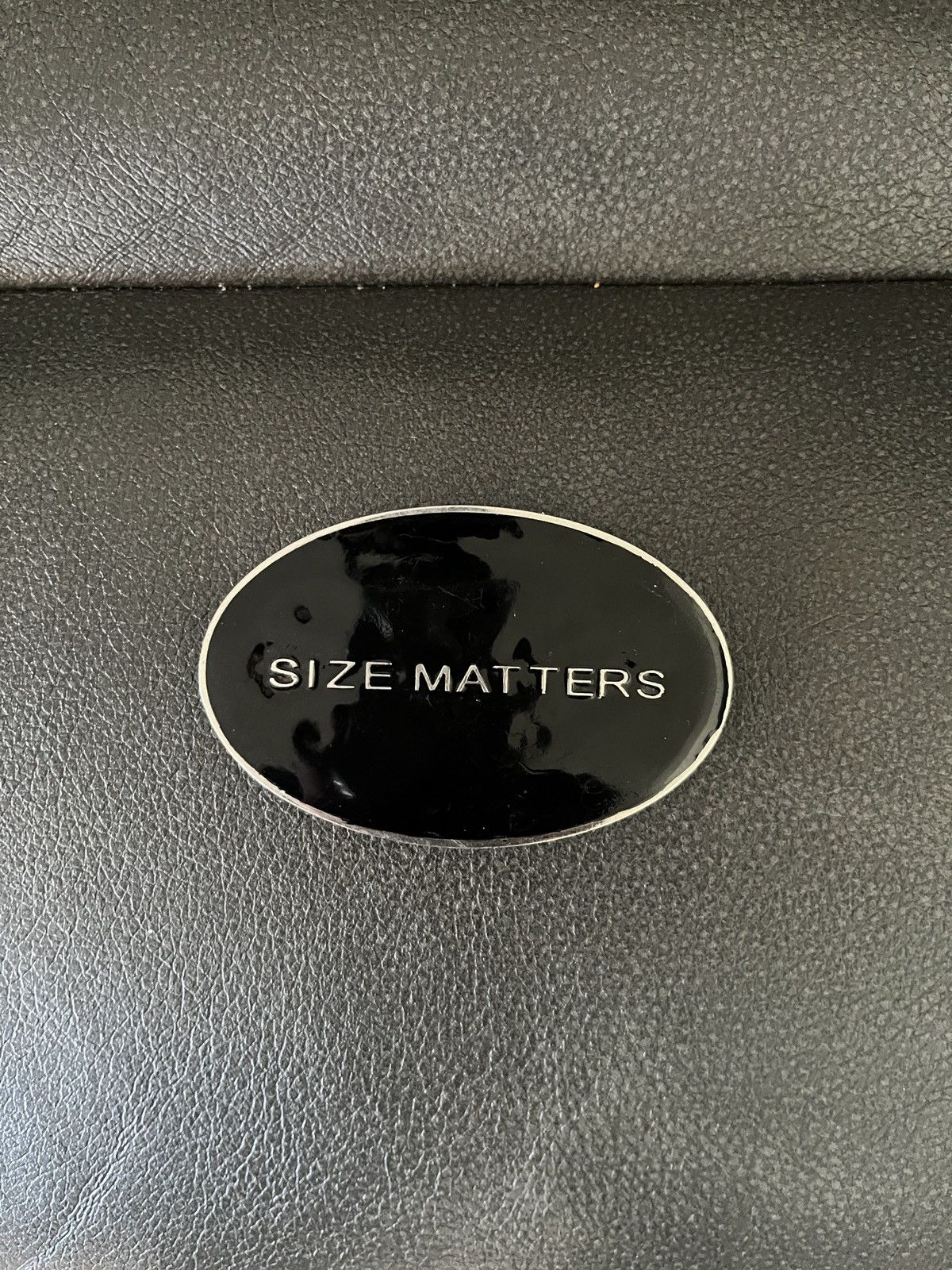 Vintage Size Matters Belt Buckle Size ONE SIZE - 1 Thumbnail
