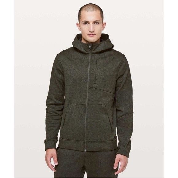 lululemon athletica Welterweight Zip Hoodie Heathered Dark O