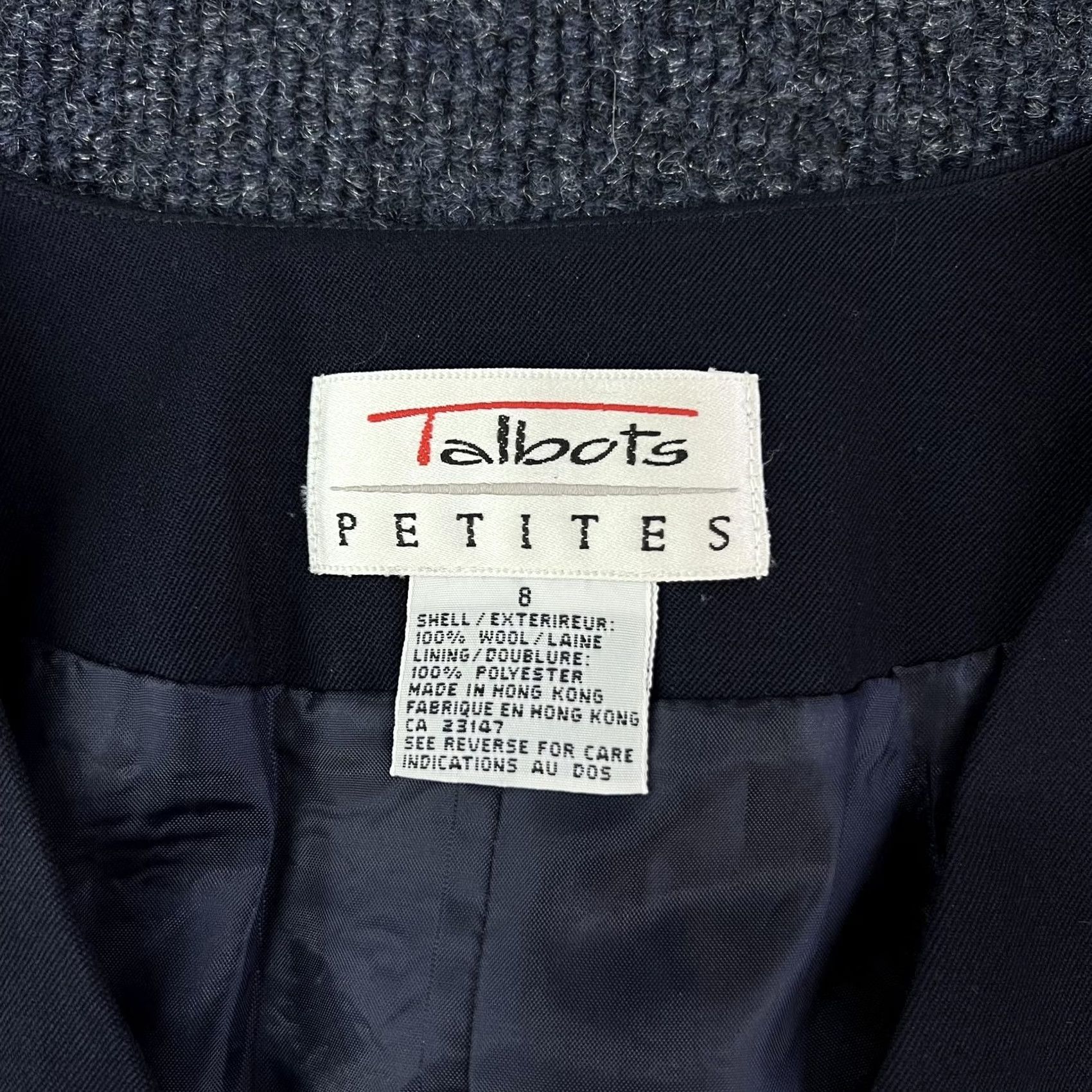 Talbots VINTAGE Talbots Vest Womens 8P Navy Wool Double Breasted Lined Career Office Vest Shirt Size M / US 6-8 / IT 42-44 - 2 Thumbnail