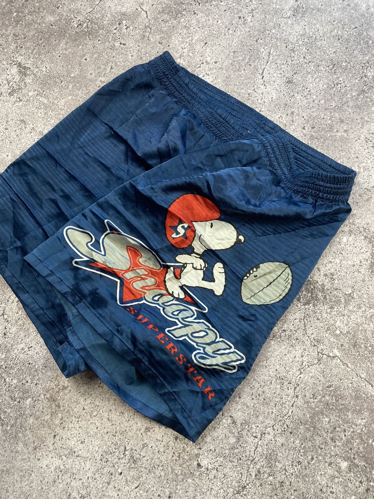 Peanuts × Vintage Vintage 90’s Snoopy Superstar big logo Shorts blue rugby Size US 30 / EU 46 - 2 Thumbnail