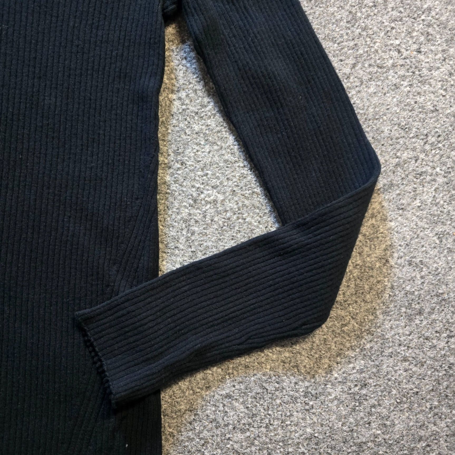 Vintage Daily Ritual Sweater Women Medium Black Ribbed Lightweight Knit Crew Neck Casual Shirt? Size M / US 6-8 / IT 42-44 - 4 Thumbnail