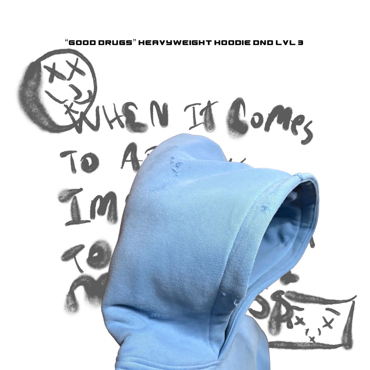 Other Good Drugs 20 Oz. “Heavyweight” Hoodie DND LVL 3 Size S / US 4 / IT 40 - 3 Thumbnail