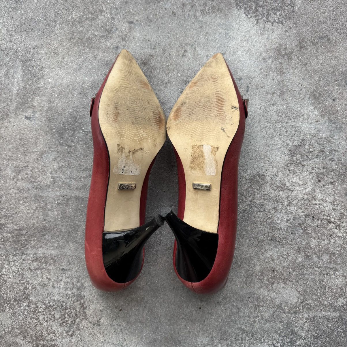 Other Cyber Y2K Riot Hardcore Style Vintage Leather Spike Heels Size US 7 / IT 37 - 14 Thumbnail