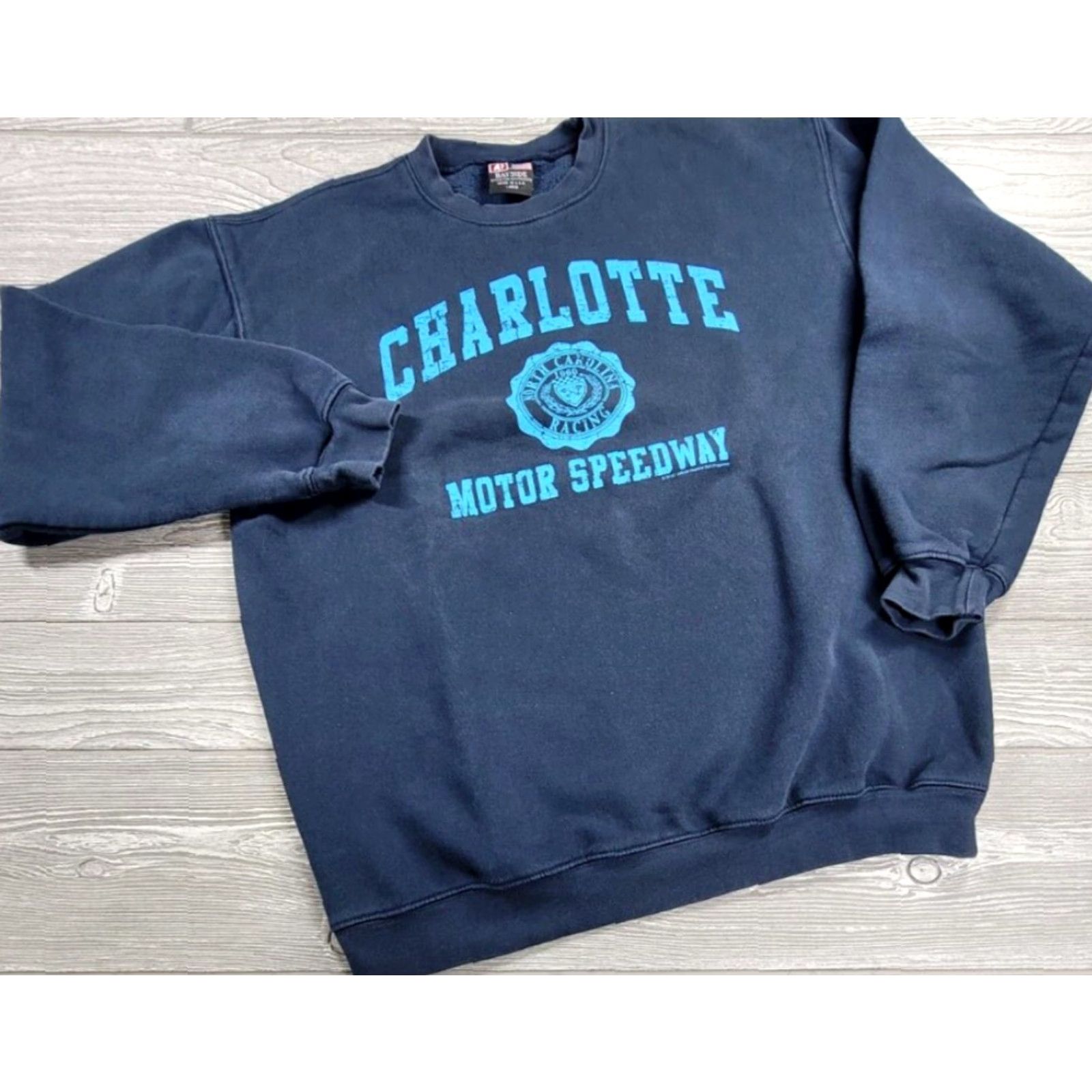 NASCAR Charlotte Motor Speedway Sweatshirt Nascar Racing Crewneck Sweater Size L Blue Size US L / EU 52-54 / 3 - 2 Thumbnail