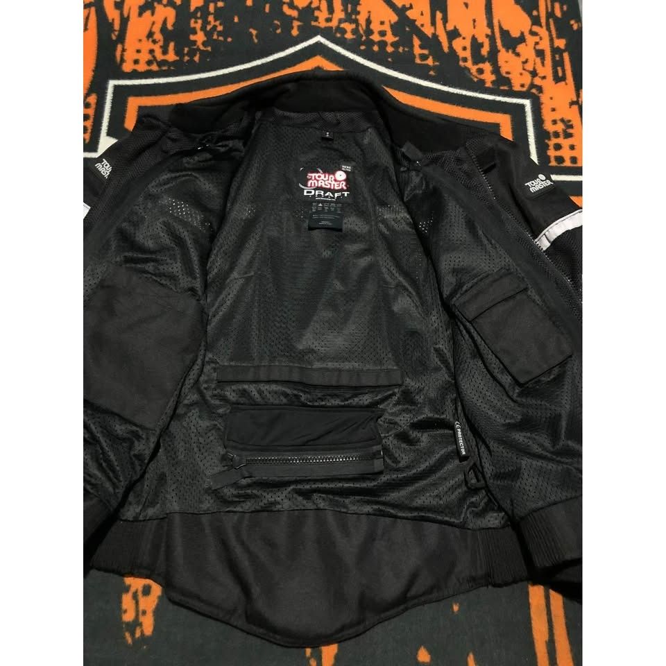 Tour Master Riding Jacket XL Men Mesh Fabric- With Armor TOUR MASTER Size US XL / EU 56 / 4 - 5 Thumbnail