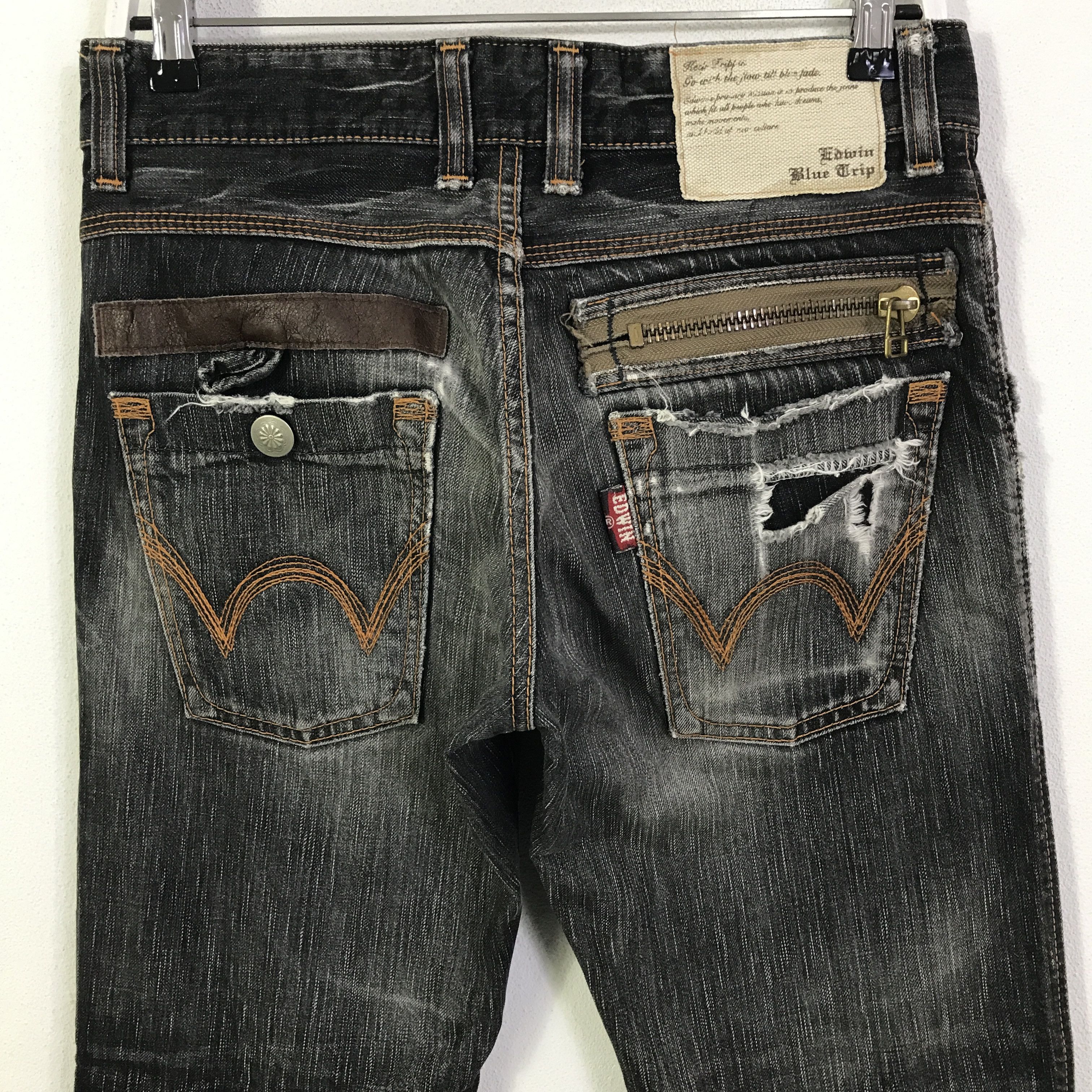 Edwin Black faded edwin Japan denim jeans K74B19 Size US 28 / EU 44 - 5 Thumbnail