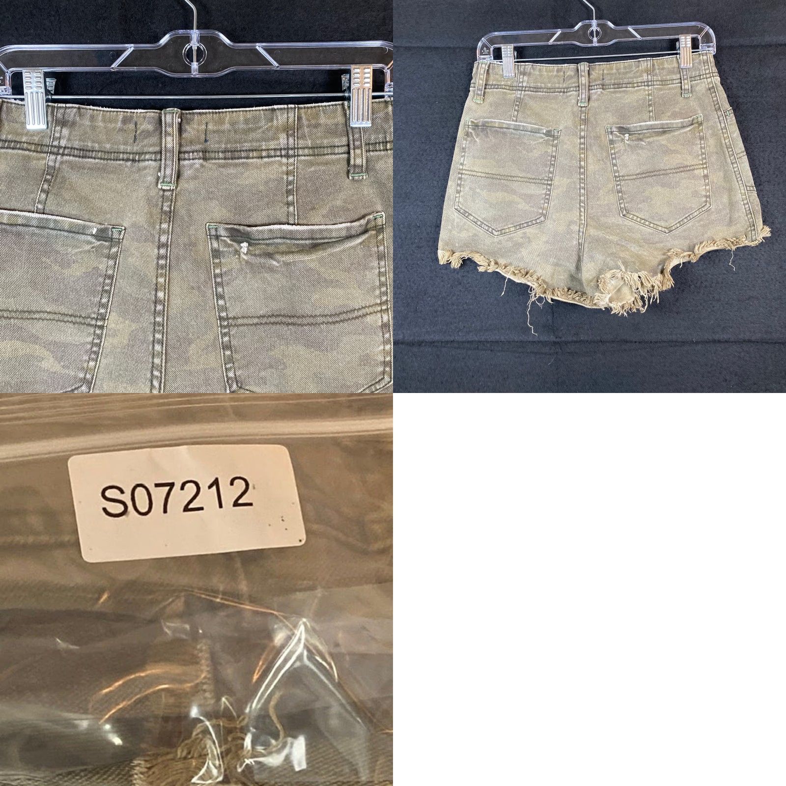 Vintage We The Free Womens Shorts Brown Cut-Off Cotton Blend Stretch 28 Front Pocket 5-Pocket High Rise Fringed Momcore Casual 28 Womens Size 28" / US 6 / IT 42 - 8 Thumbnail