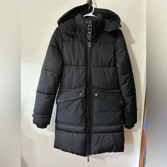 Kendall And Kylie Kendall + Kylie Black Simms Puffer Jacket Size S / US 4 / IT 40 - 1 Thumbnail