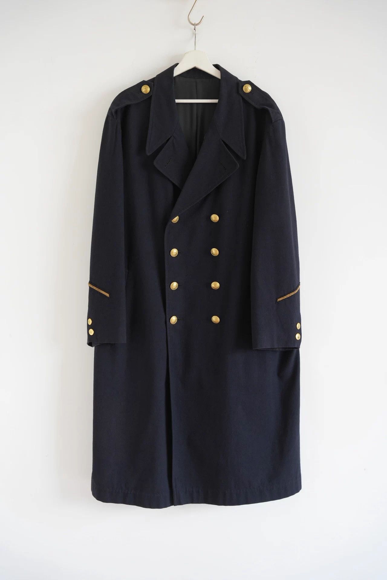 Yohji Yamamoto Yohji Yamamoto 90s Y's Double Breasted Gold Button Navy Coat Size US L / EU 52-54 / 3 - 1 Thumbnail