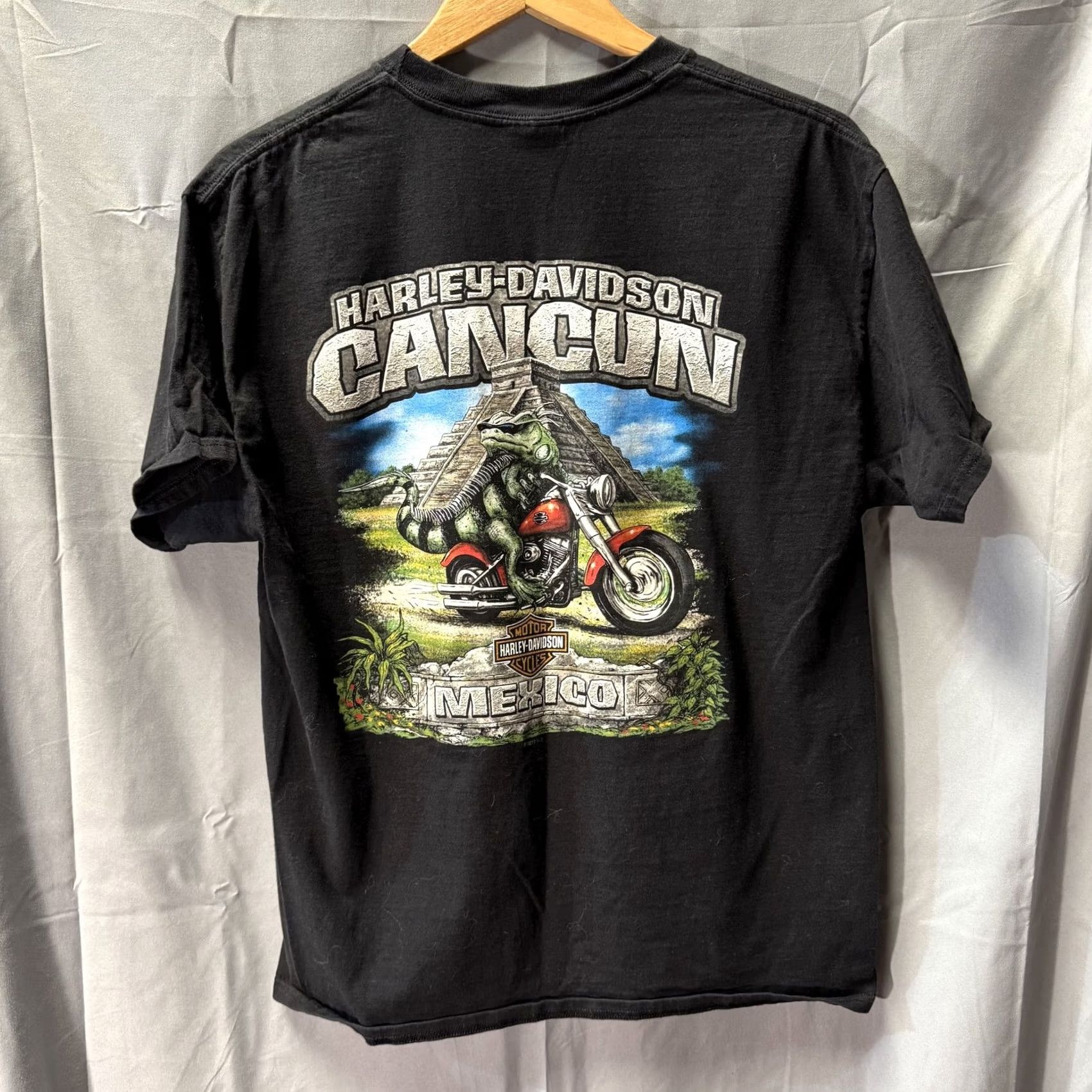 Harley Davidson Harley-Davidson Shirt Mens Large Black Skull Cancun Mexico Motorcycle Graphic Tee Size US L / EU 52-54 / 3 - 4 Thumbnail