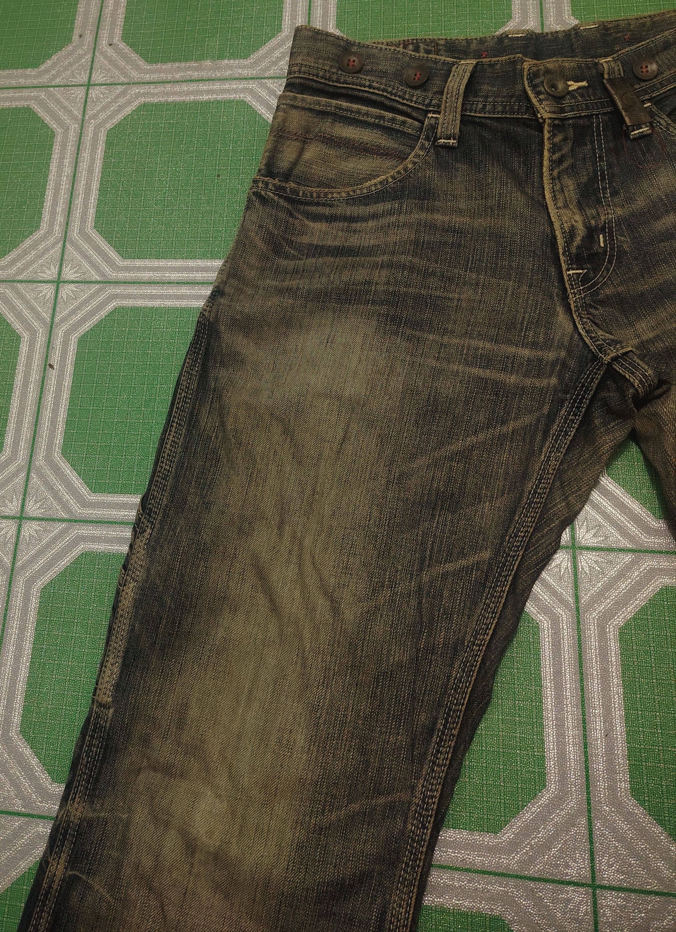 Edwin Japan Edwin Blue Trip Distressed Thrashed Jeans Buckle Back Size US 30 / EU 46 - 12 Thumbnail