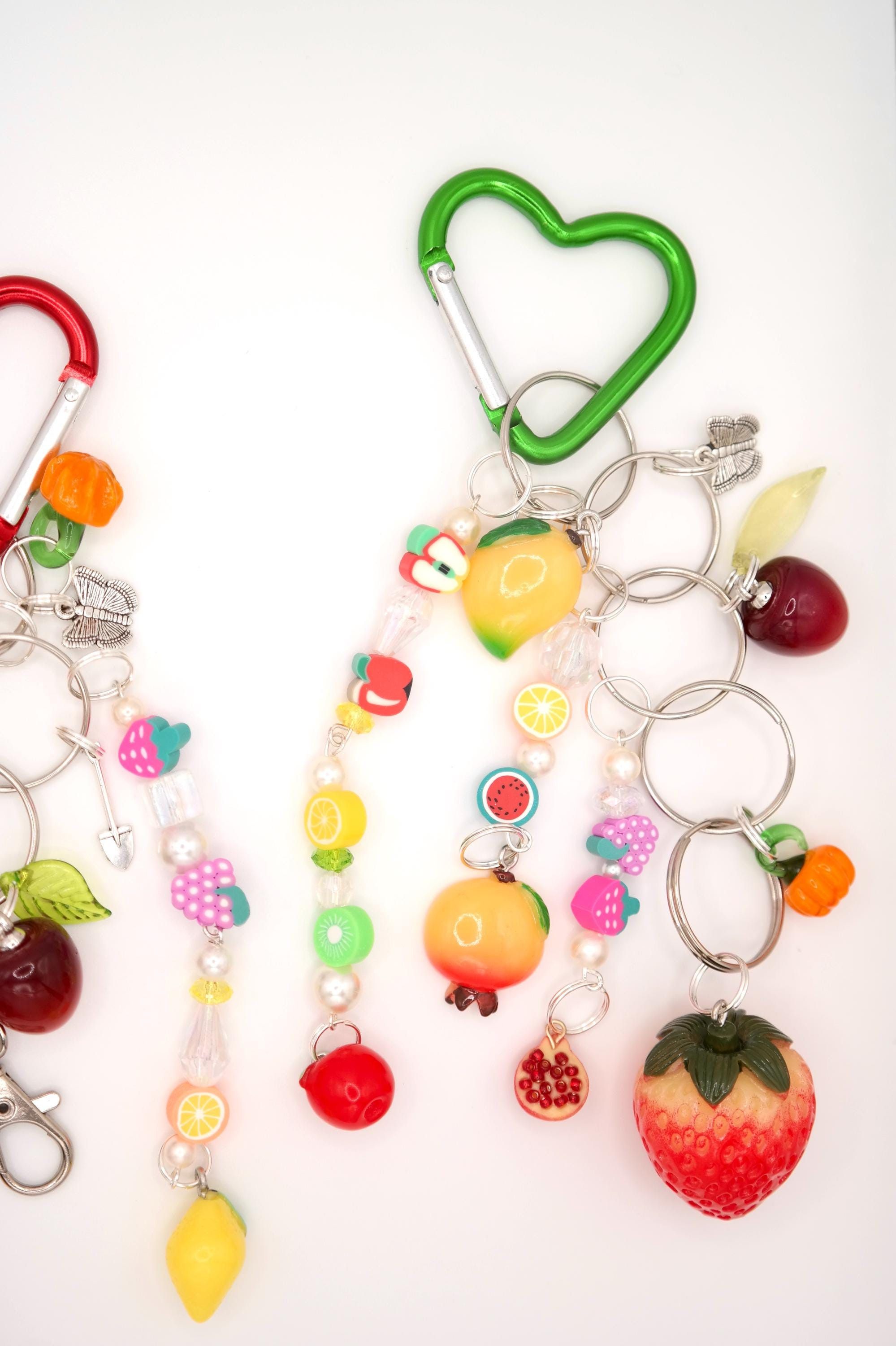 Handmade The Fruits Heart Carabiner Keychains Size ONE SIZE - 5 Thumbnail