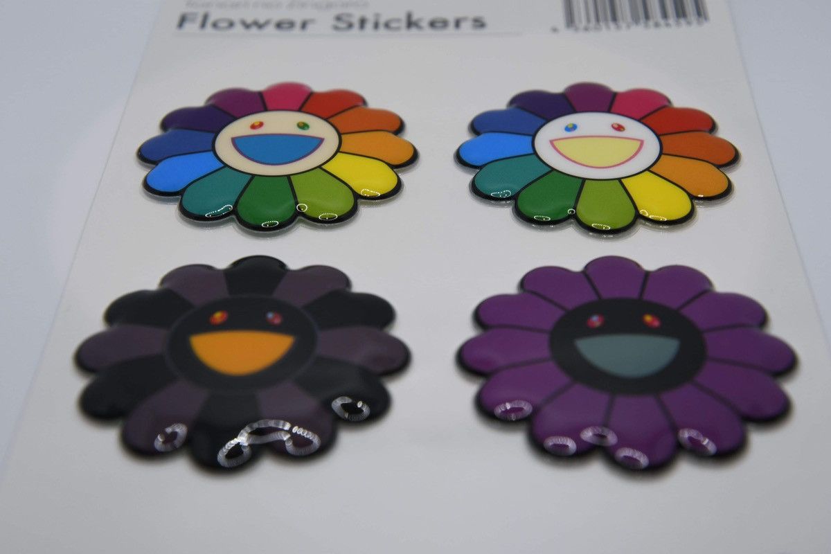 Takashi Murakami Takashi Murakami Bubblingly Sticker 4 Flowers rainbow purple Size ONE SIZE - 3 Thumbnail