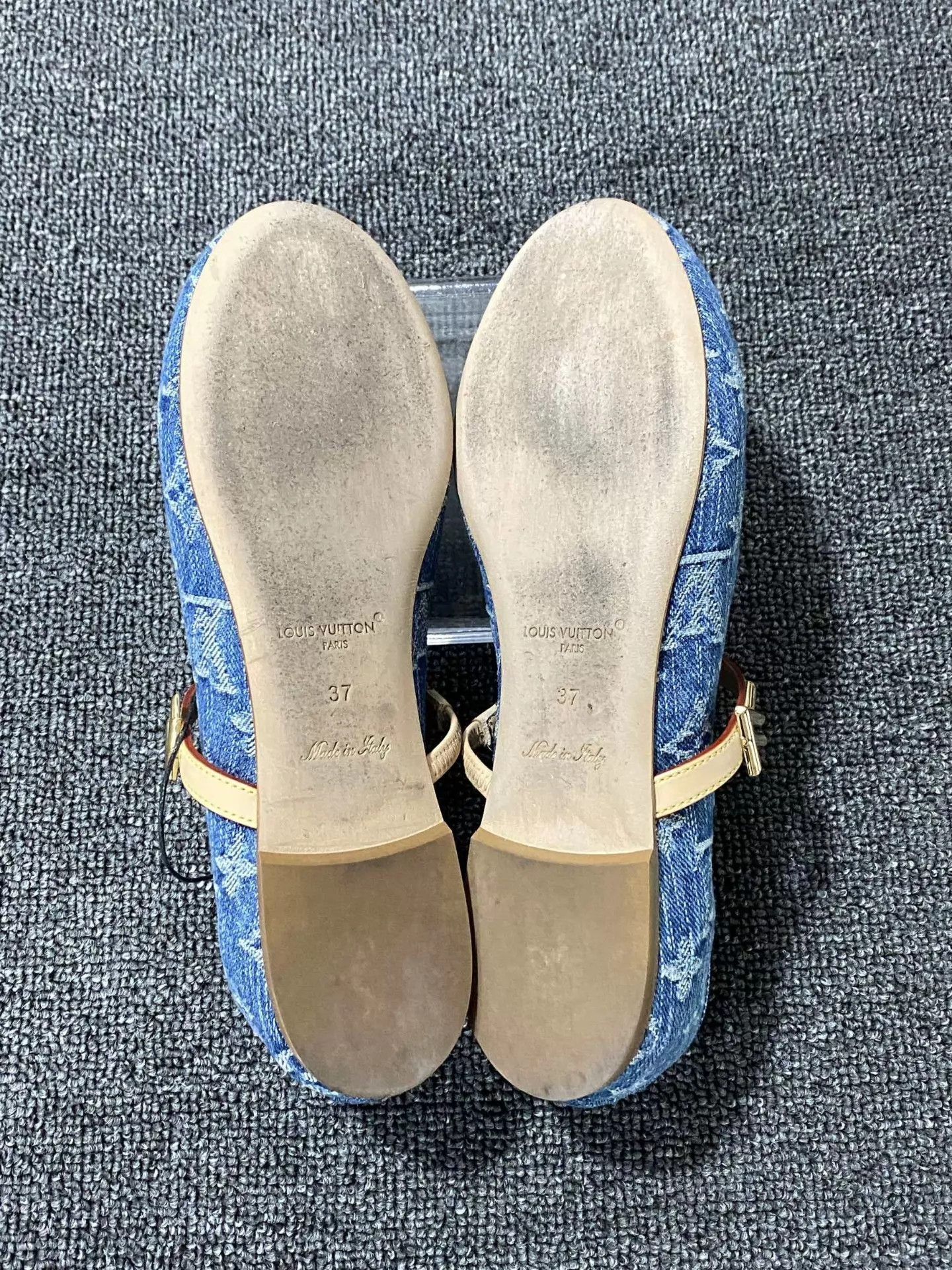 Louis Vuitton LV 25 New Denim Ballet Flats Women's 37 98N Size US 6.5 / IT 36.5 - 6 Thumbnail