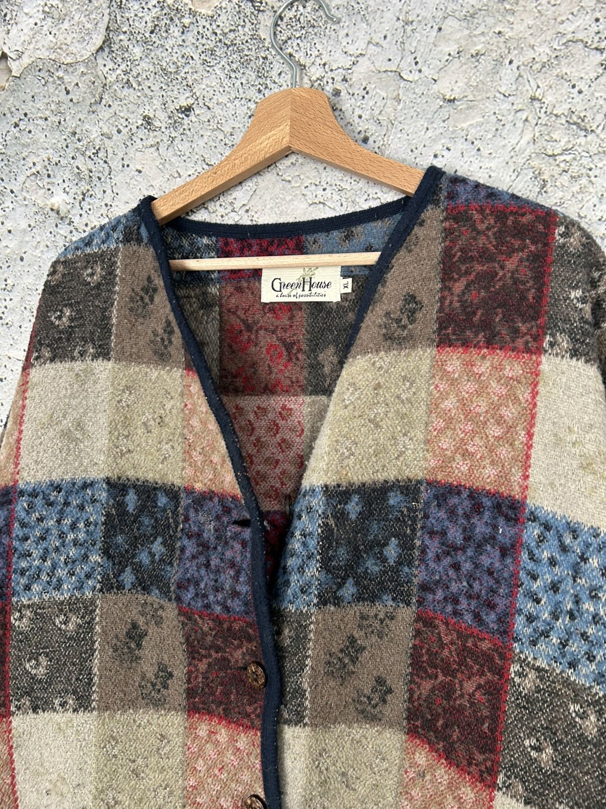 Vintage Vintage Handmade Japanese Cardigan Wool Archive Grunge Punk Size US XL / EU 56 / 4 - 3 Thumbnail