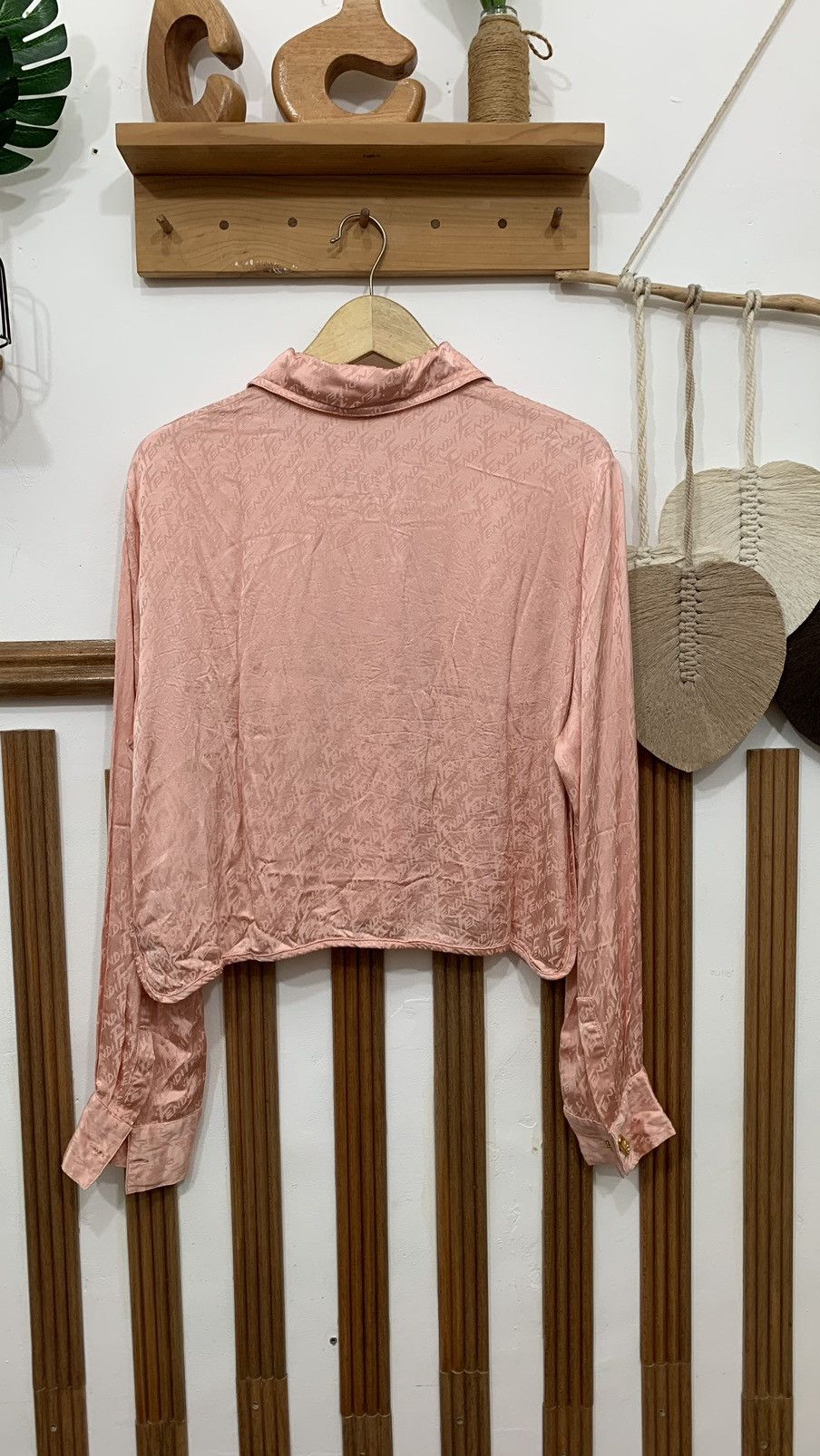 Designer × Fendi FENDI Silk Shirt Crop Size M / US 6-8 / IT 42-44 - 2 Thumbnail