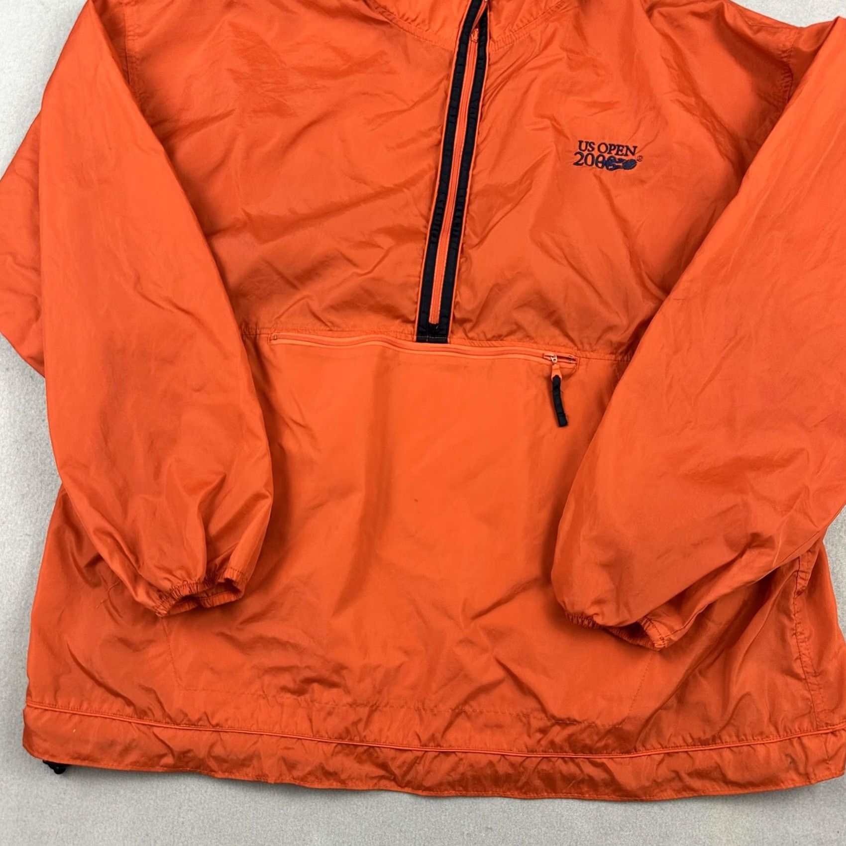 Vintage VINTAGE US Open 2006 Jacket Men XL Tennis Pullover Windbreaker Gear For Sports XL Orange Windbreaker Pockets 1/4 Zip Mens Size US XL / EU 56 / 4 - 3 Thumbnail