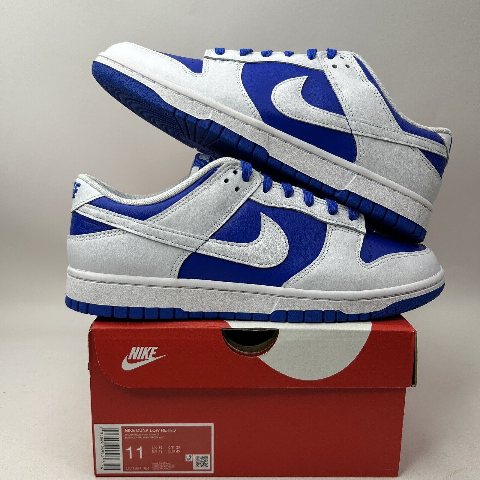 Nike Nike Dunk Low Retro “Racer Blue” 2023 Size US 11 / EU 44 - 1 Thumbnail
