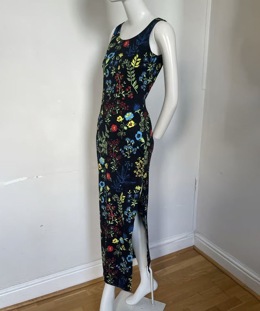 Versace Jeans Couture VERSACE Dress Floral Flower Print Black Vintage Dresses Size M / US 6-8 / IT 42-44 - 9 Thumbnail