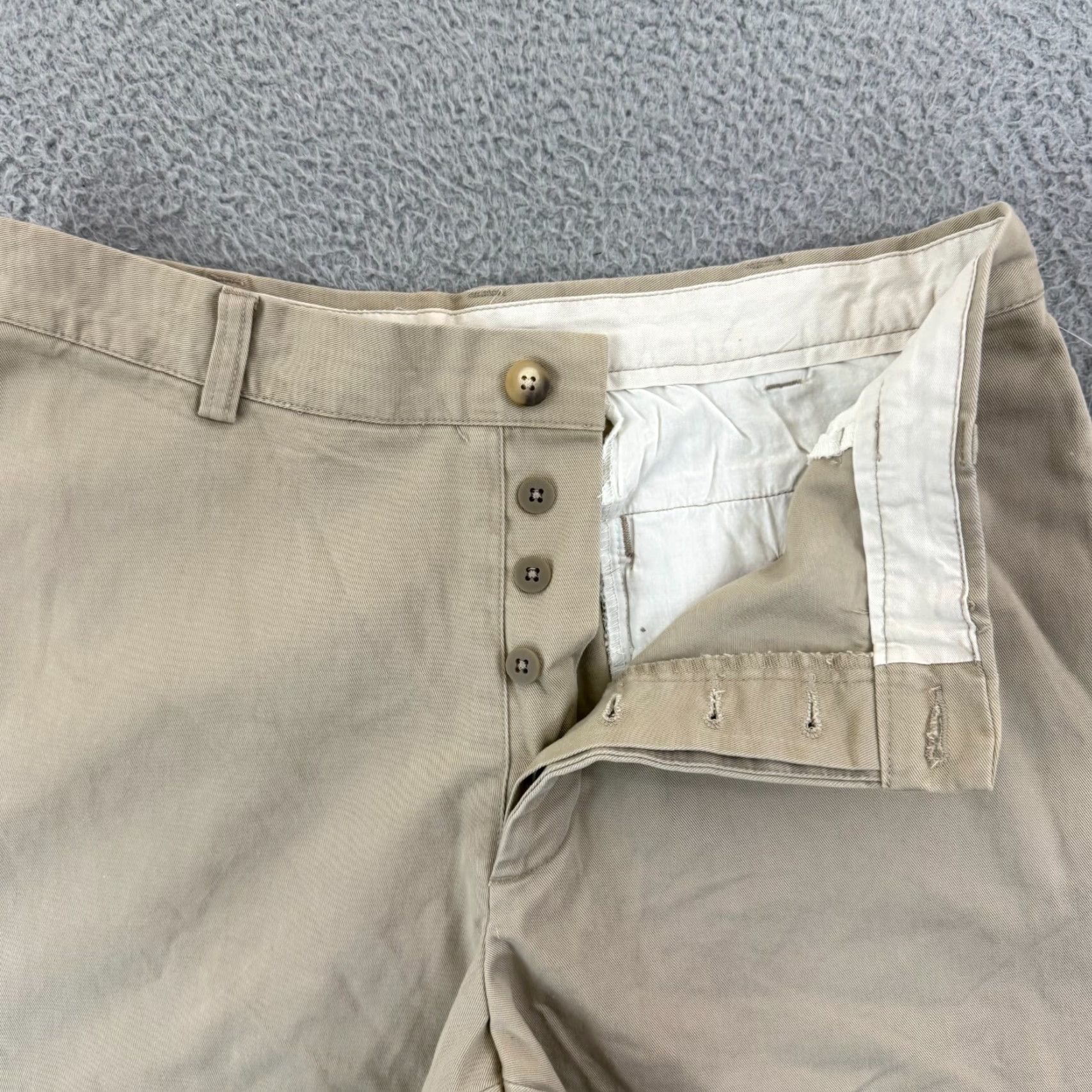 Gap VINTAGE Gap Shorts Womens 12 Beige Khaki Button Fly High Rise NWT Pockets Slim Chino 100% Cotton Spring Summer Fall Womens Size 34" / US 12 / IT 48 - 5 Thumbnail