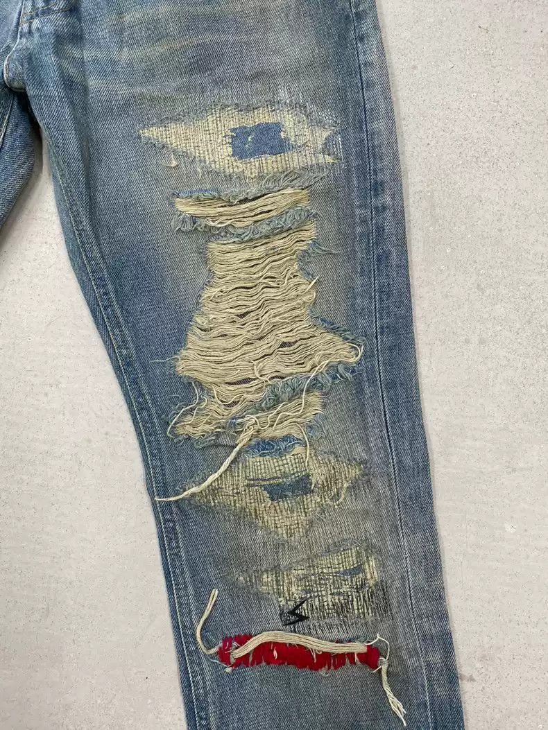 Undercover Undercover68 Cow "But Beautiful" 68 red jeans Size US 32 / EU 48 - 4 Thumbnail